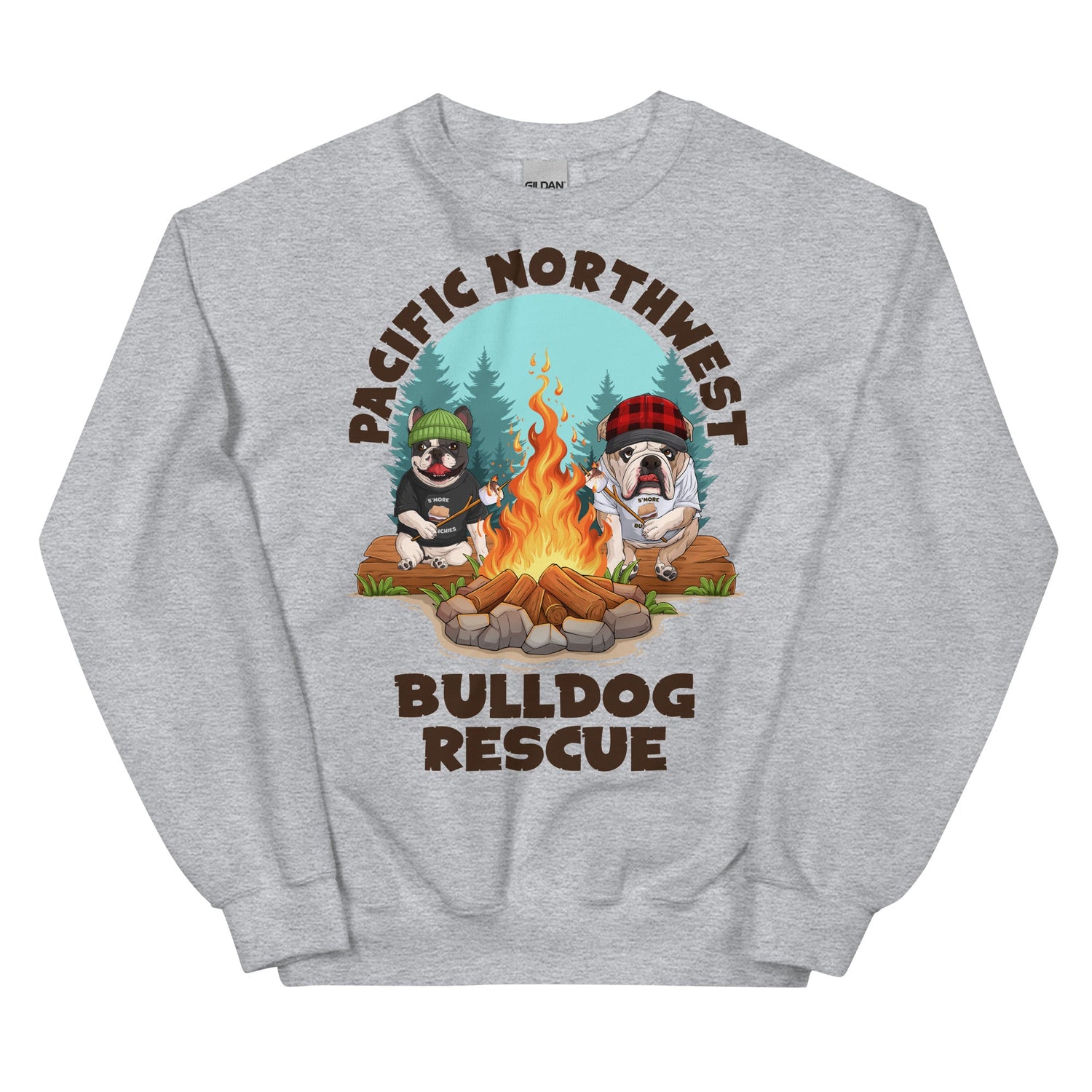 "Campfire Bullies" Pacific Northwest Bulldog Rescue Unisex Sweatshirt
