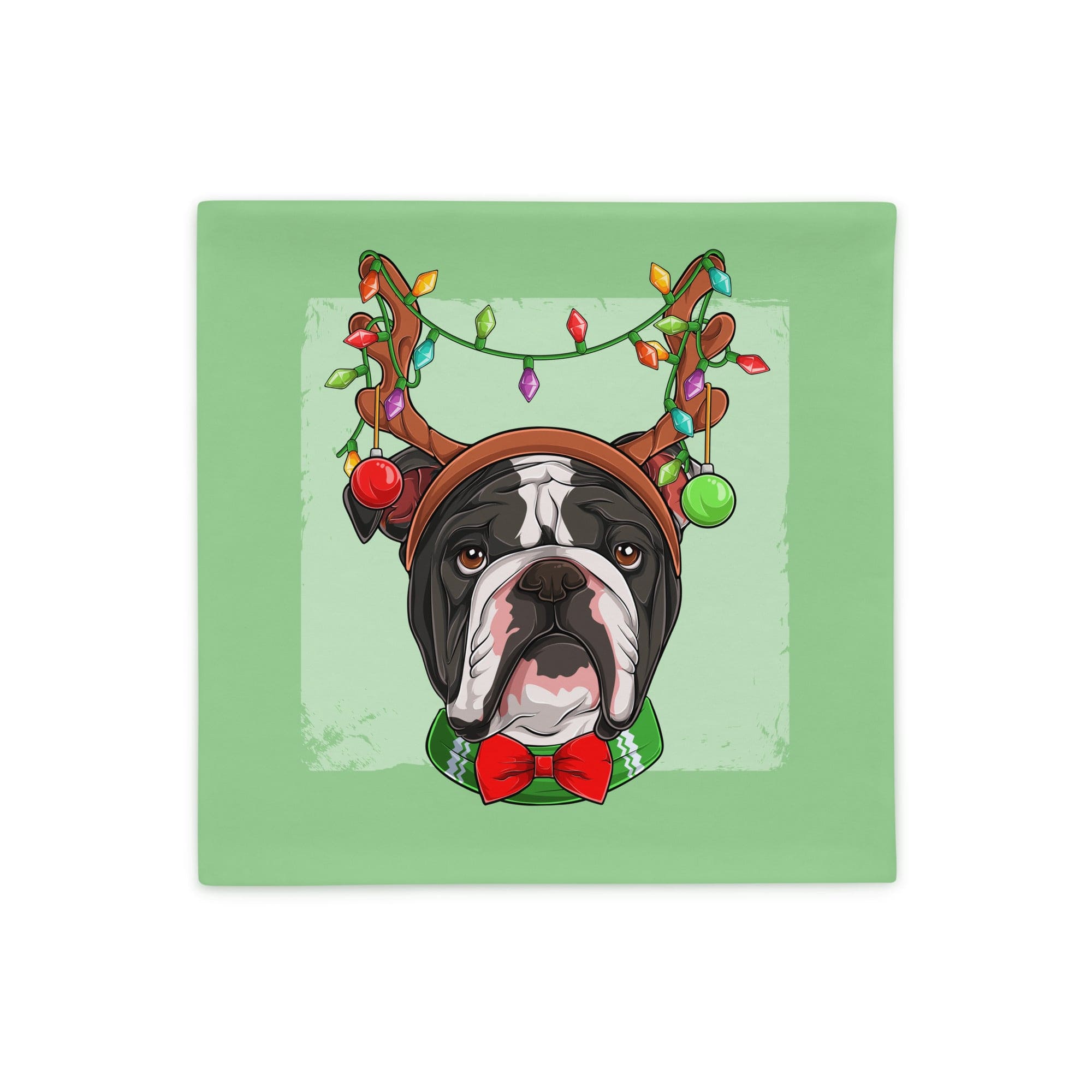 Christmas Lights + Antlers Pillow Case