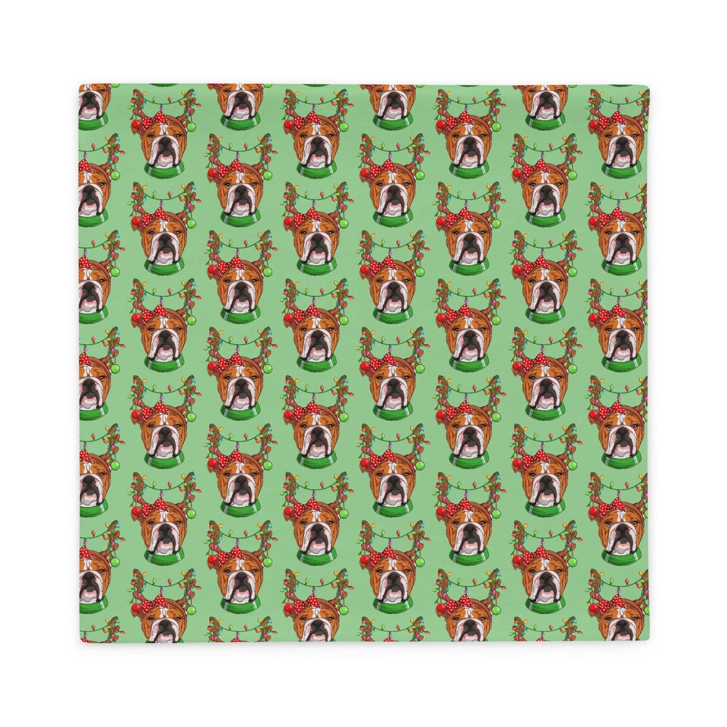 Christmas Lights + Antlers Pillow Case