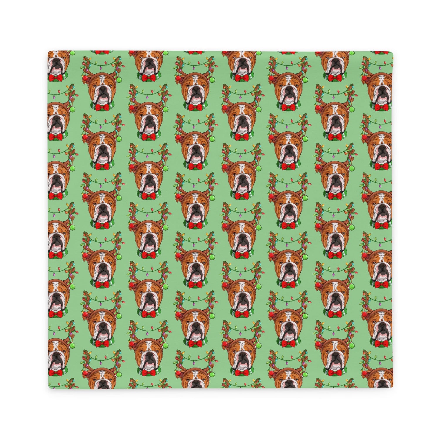 Christmas Lights + Antlers Pillow Case