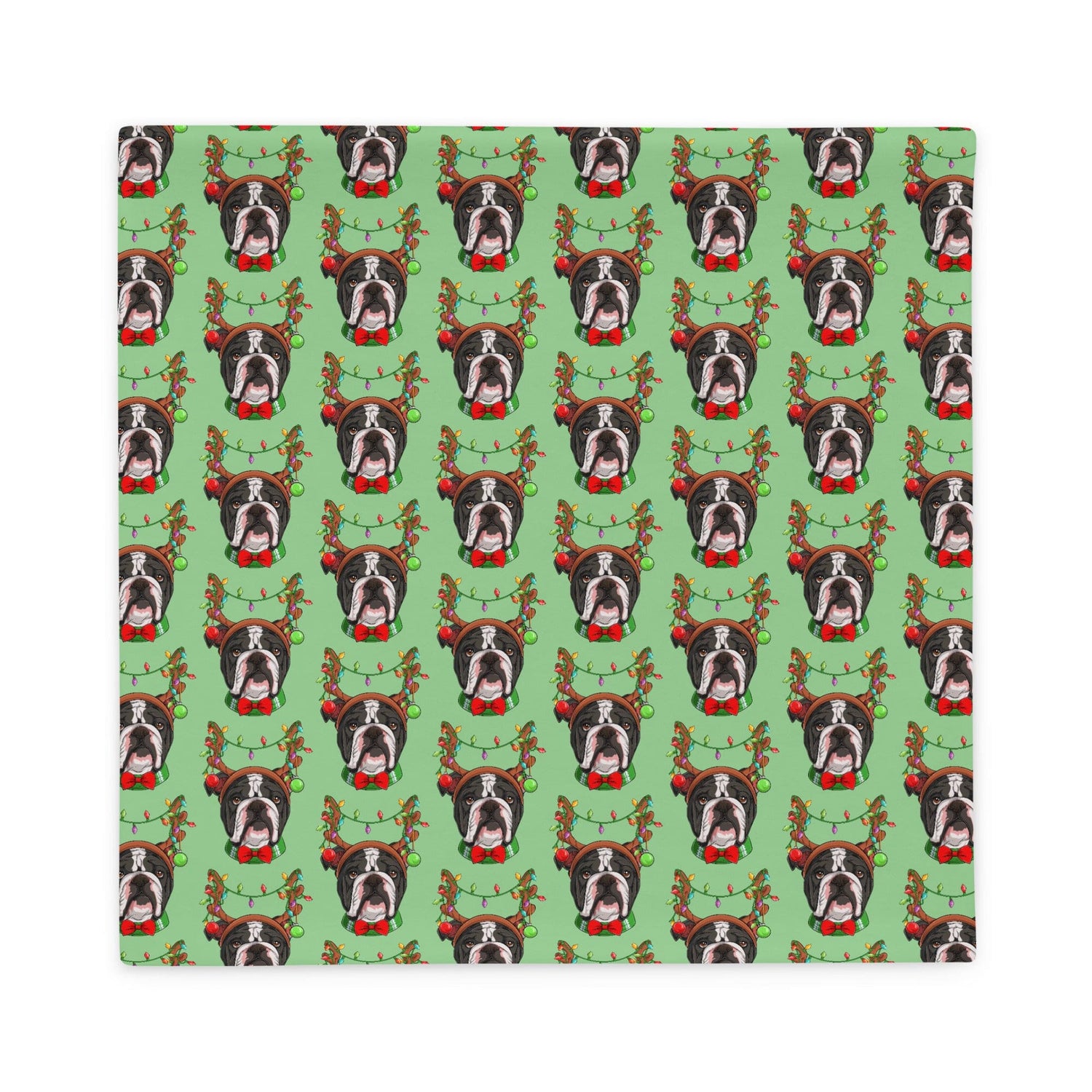 Christmas Lights + Antlers Pillow Case