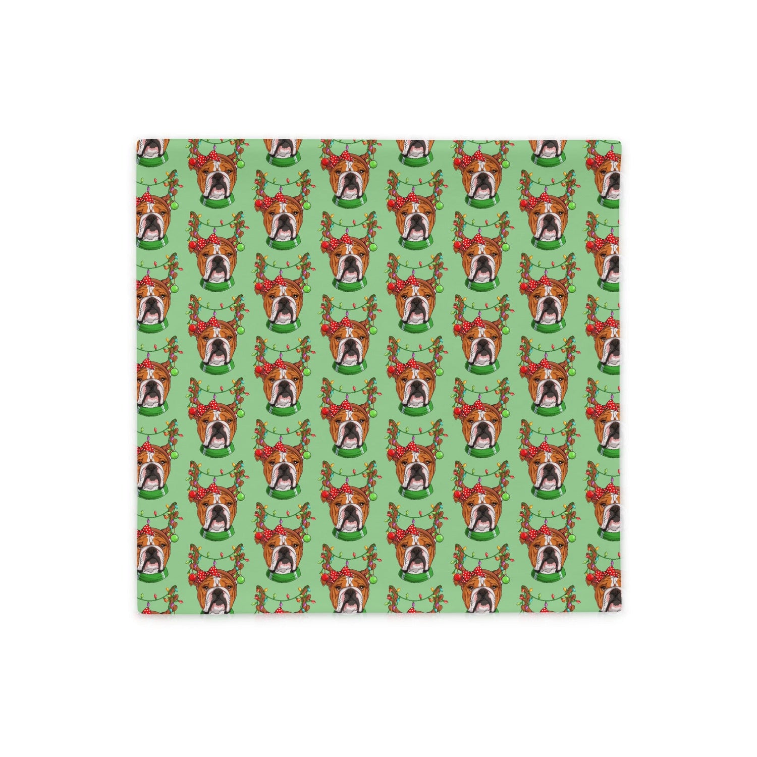 Christmas Lights + Antlers Pillow Case