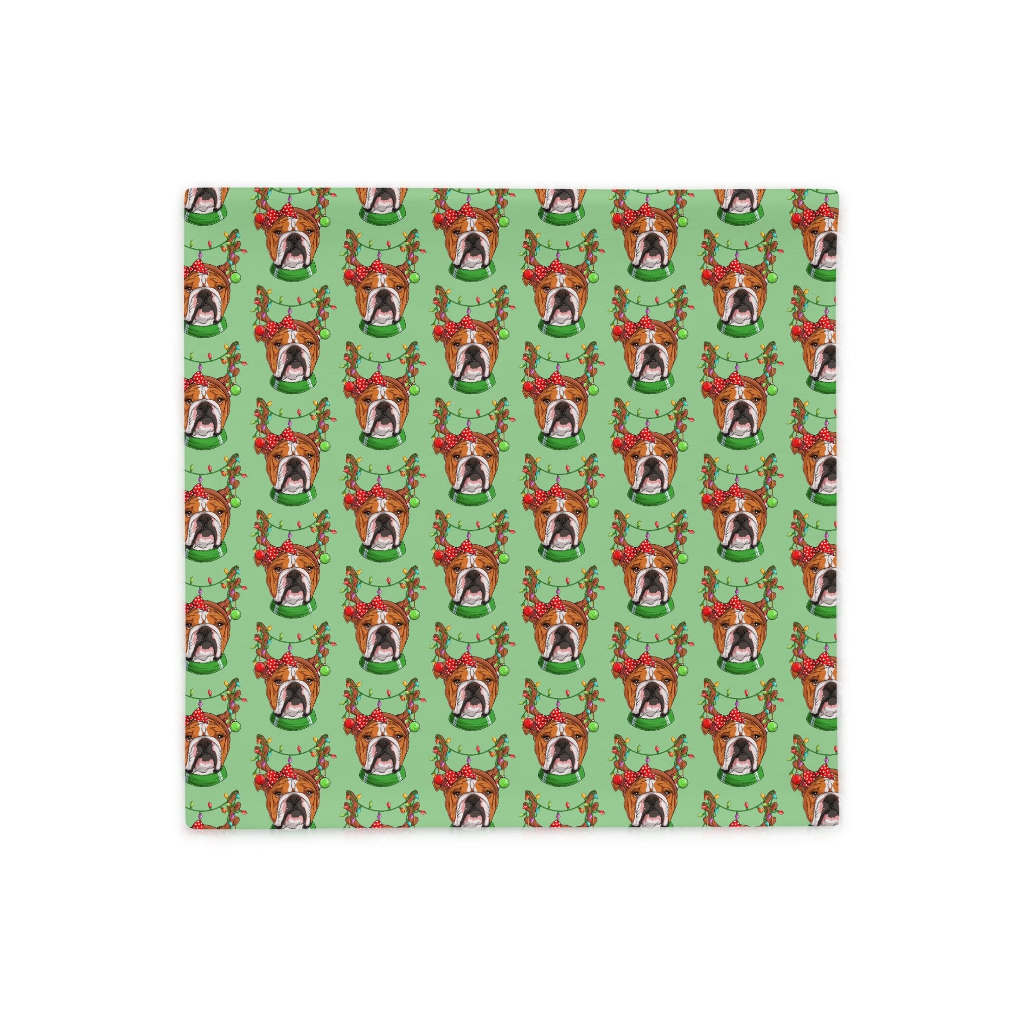 Christmas Lights + Antlers Pillow Case