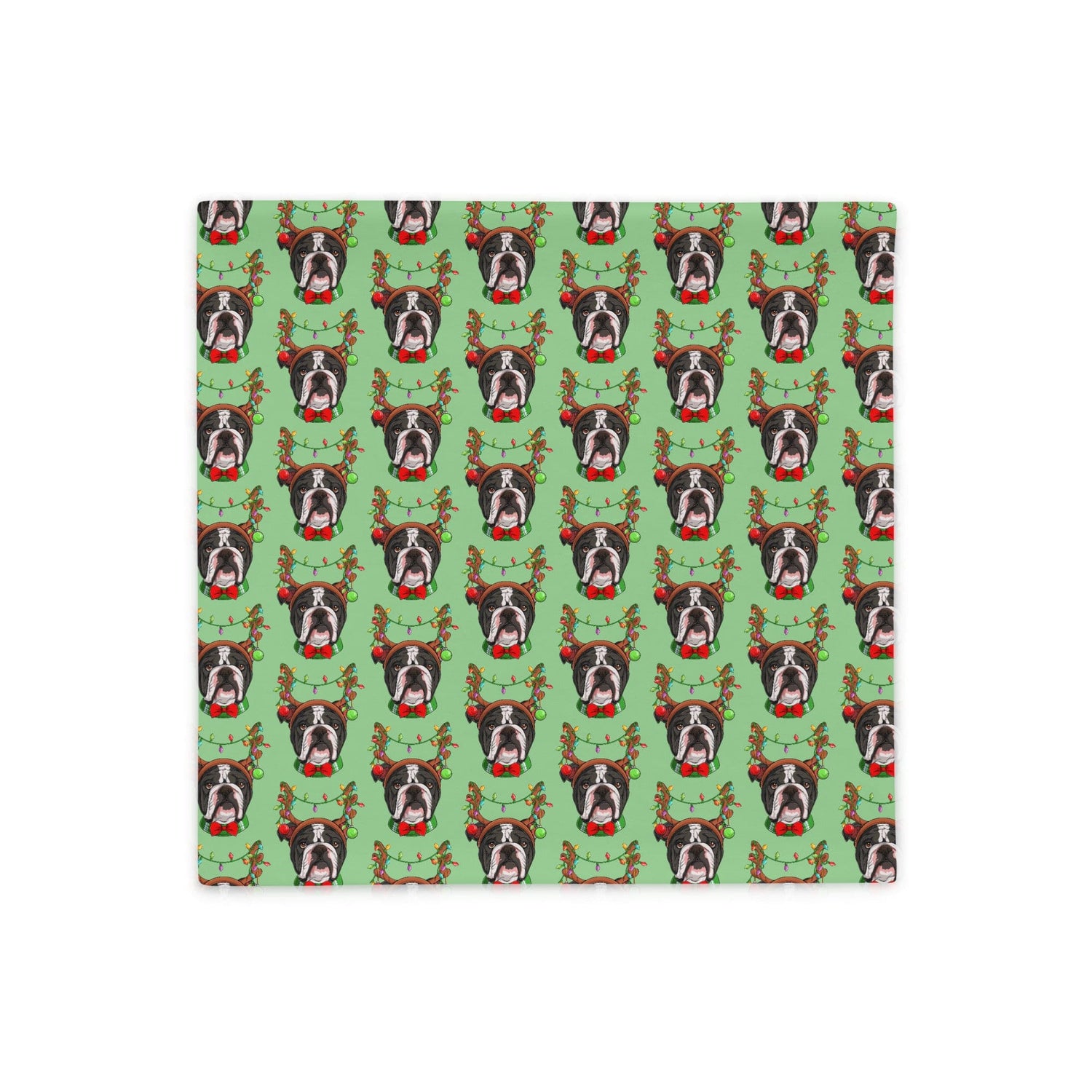 Christmas Lights + Antlers Pillow Case