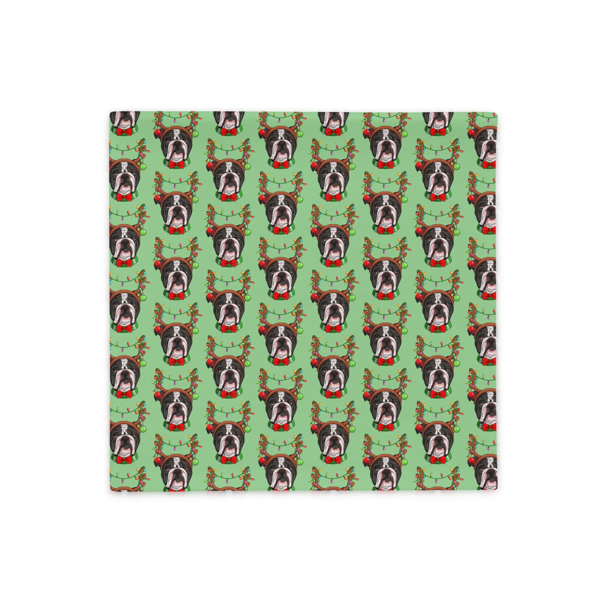 Christmas Lights + Antlers Pillow Case