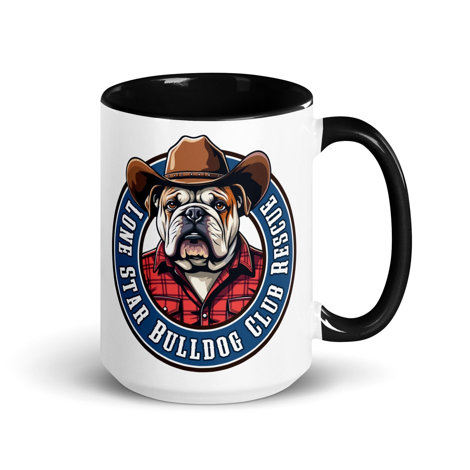 Cowbull Lone Star Bulldog Club Rescue Mug with Color Inside