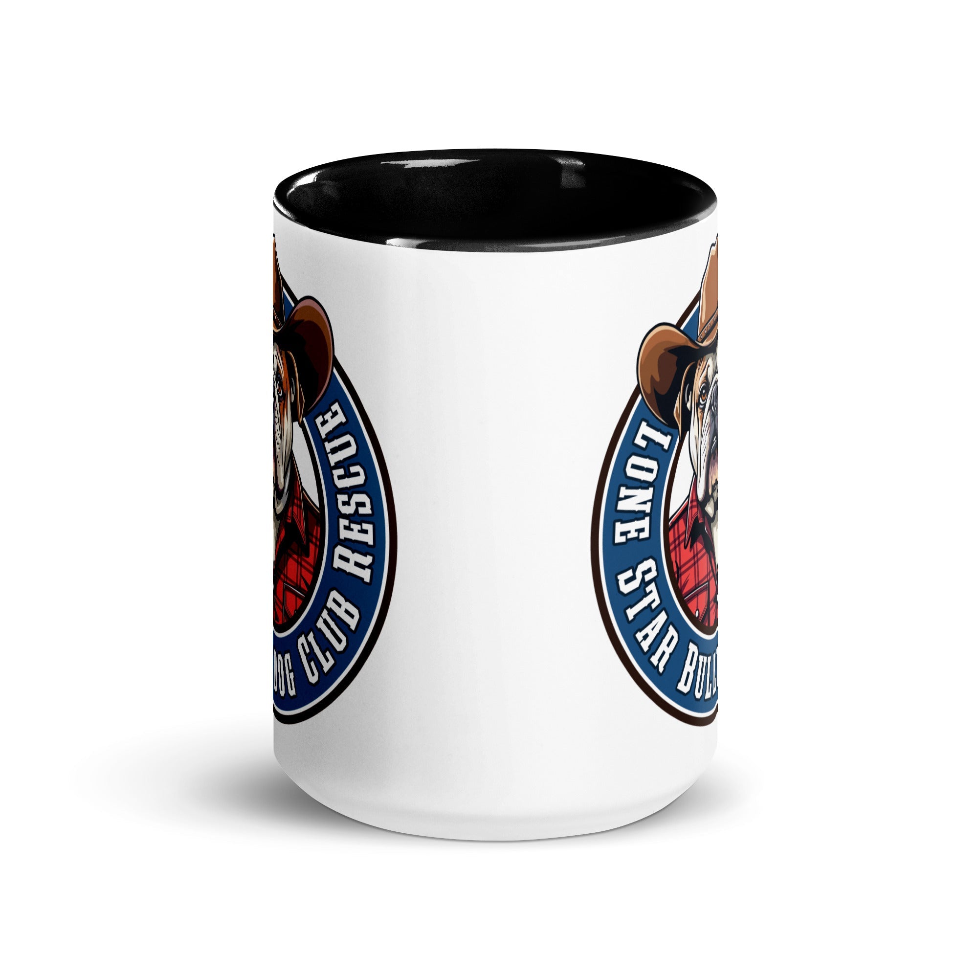 Cowbull Lone Star Bulldog Club Rescue Mug with Color Inside