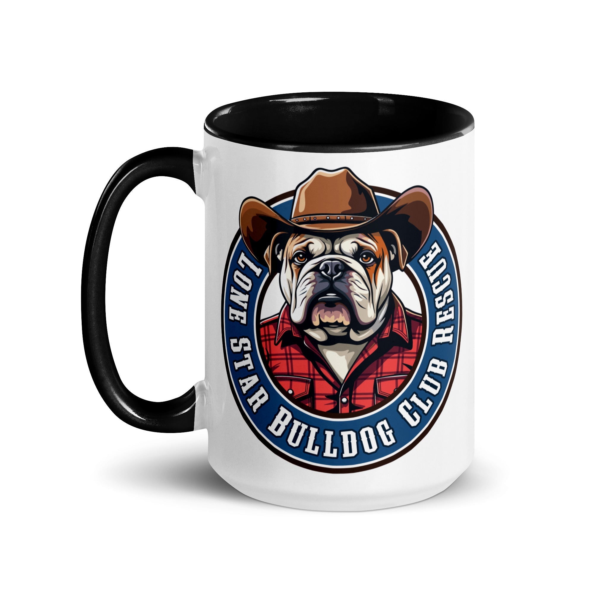 Cowbull Lone Star Bulldog Club Rescue Mug with Color Inside