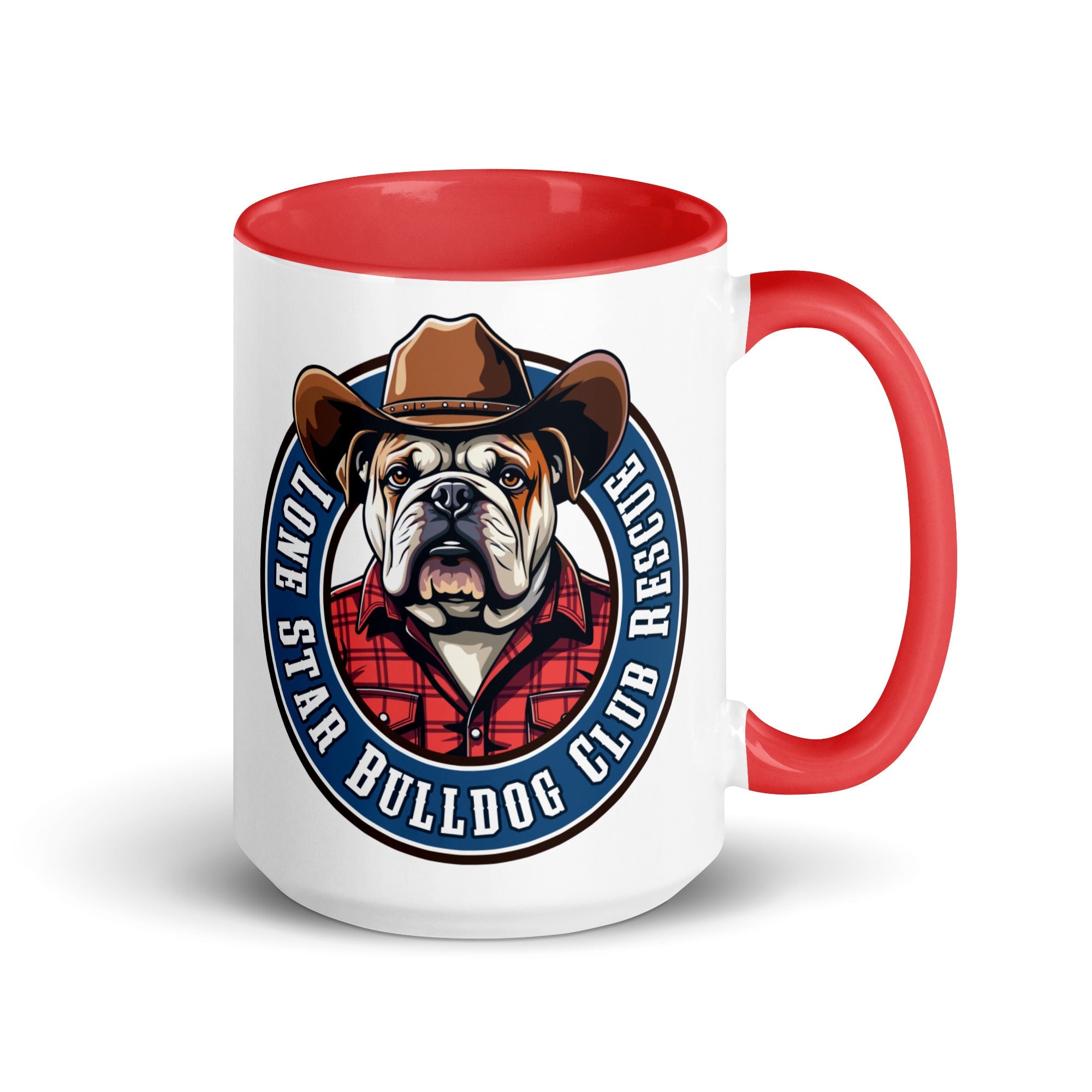 Cowbull Lone Star Bulldog Club Rescue Mug with Color Inside
