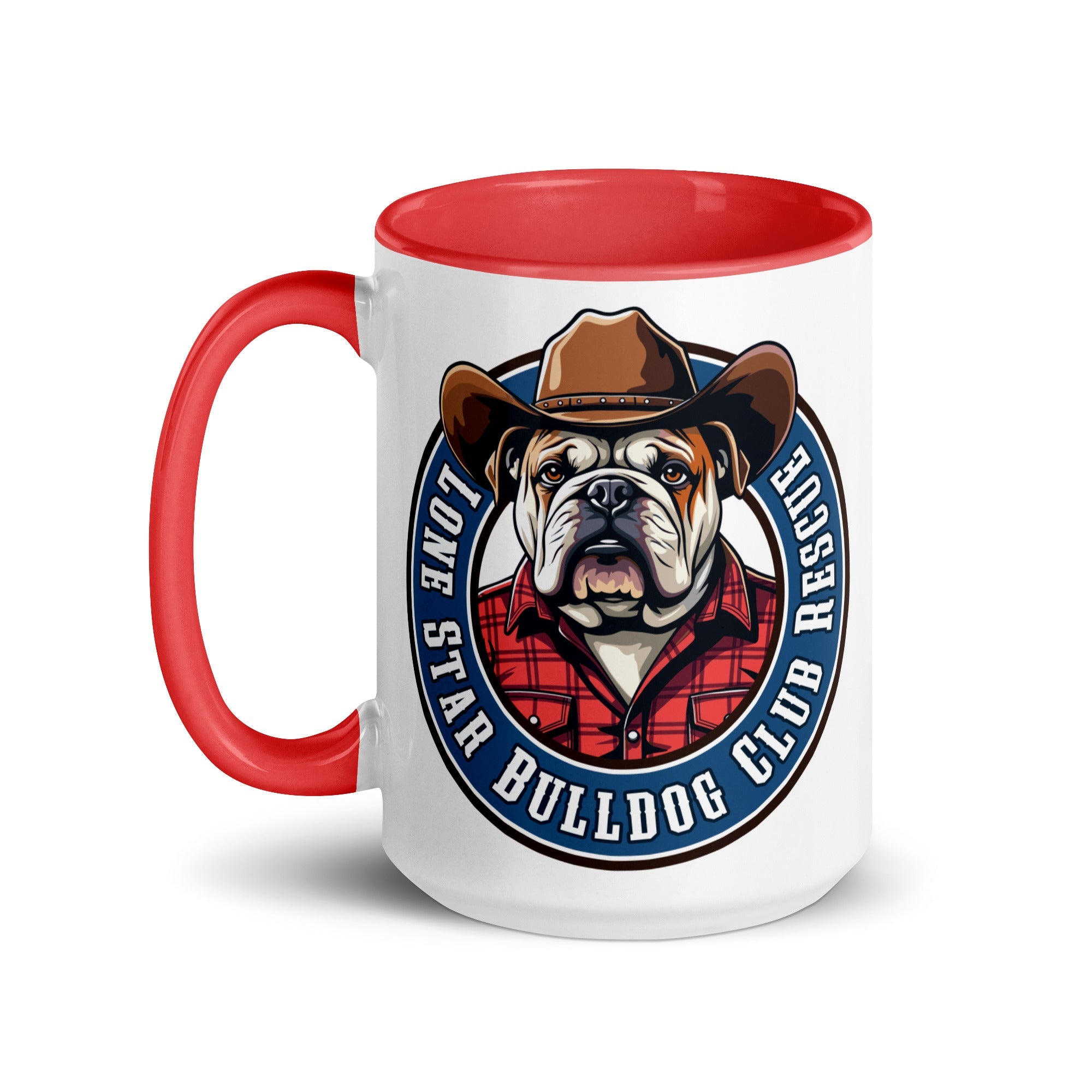 Cowbull Lone Star Bulldog Club Rescue Mug with Color Inside