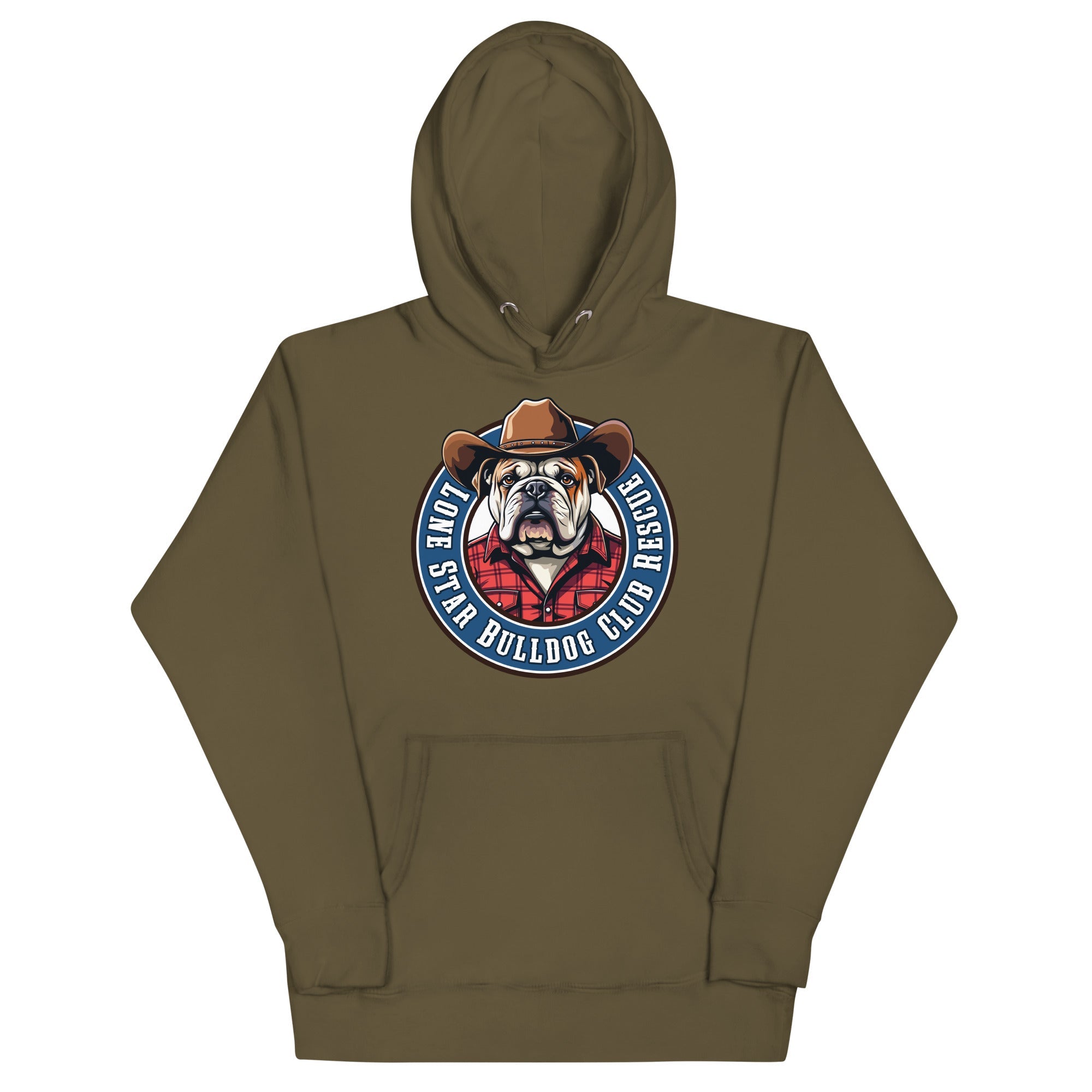 Cowbull Lone Star Bulldog Club Rescue Unisex Hoodie