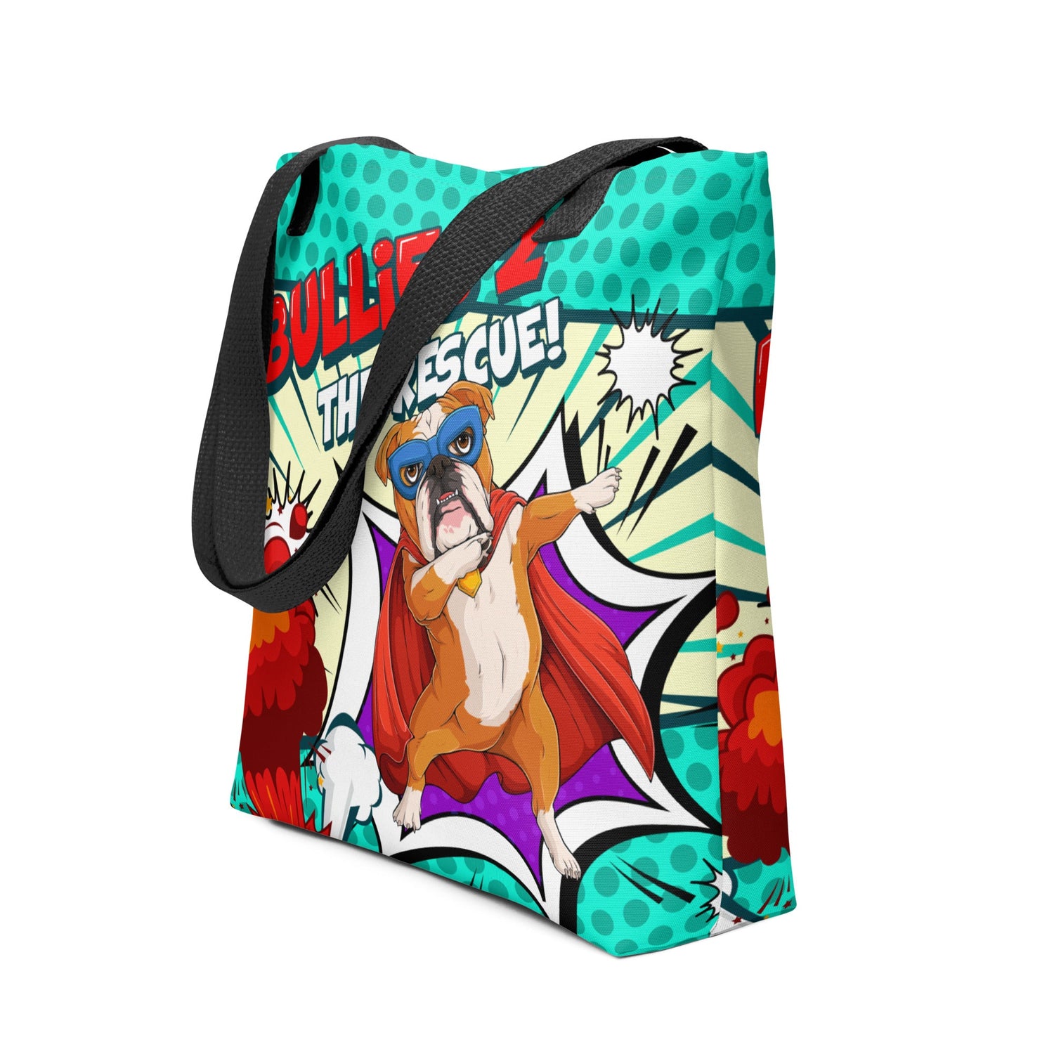 Dabbing Bulldog Superhero Tote Bag