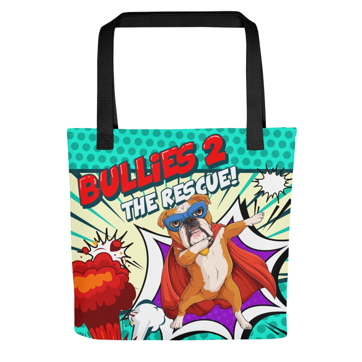 Dabbing Bulldog Superhero Tote Bag