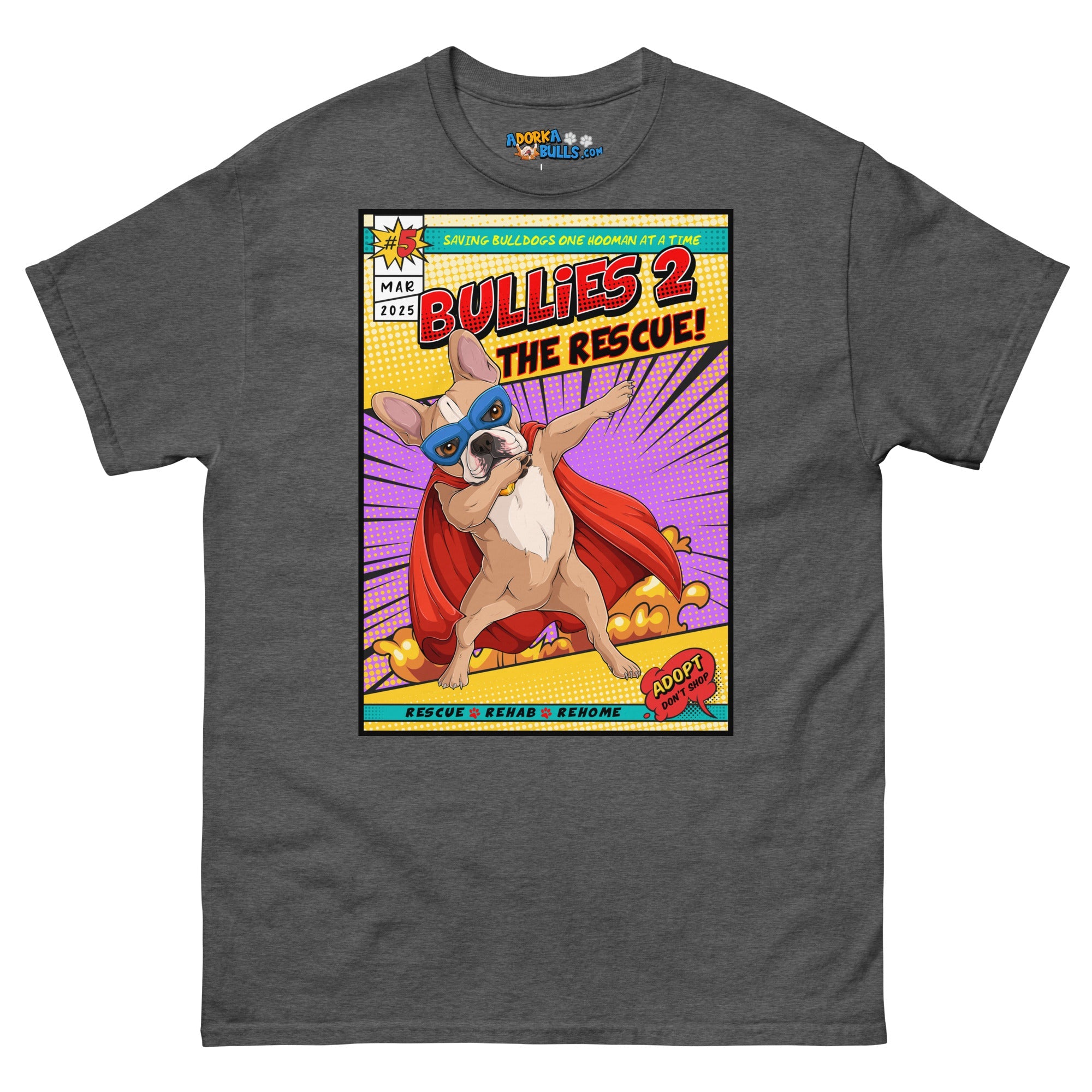 Dabbing Frenchie Superhero Comic Men&