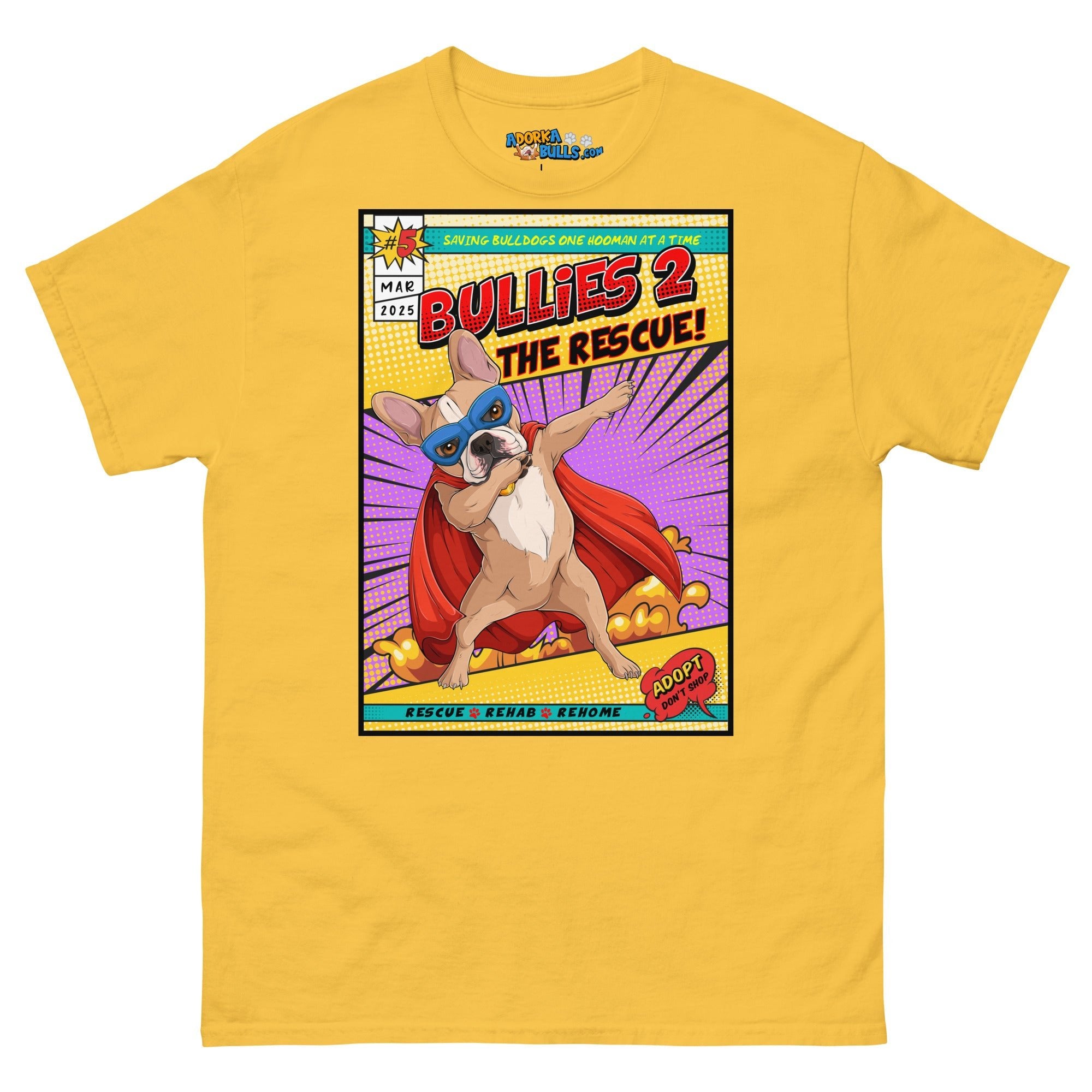 Dabbing Frenchie Superhero Comic Men&