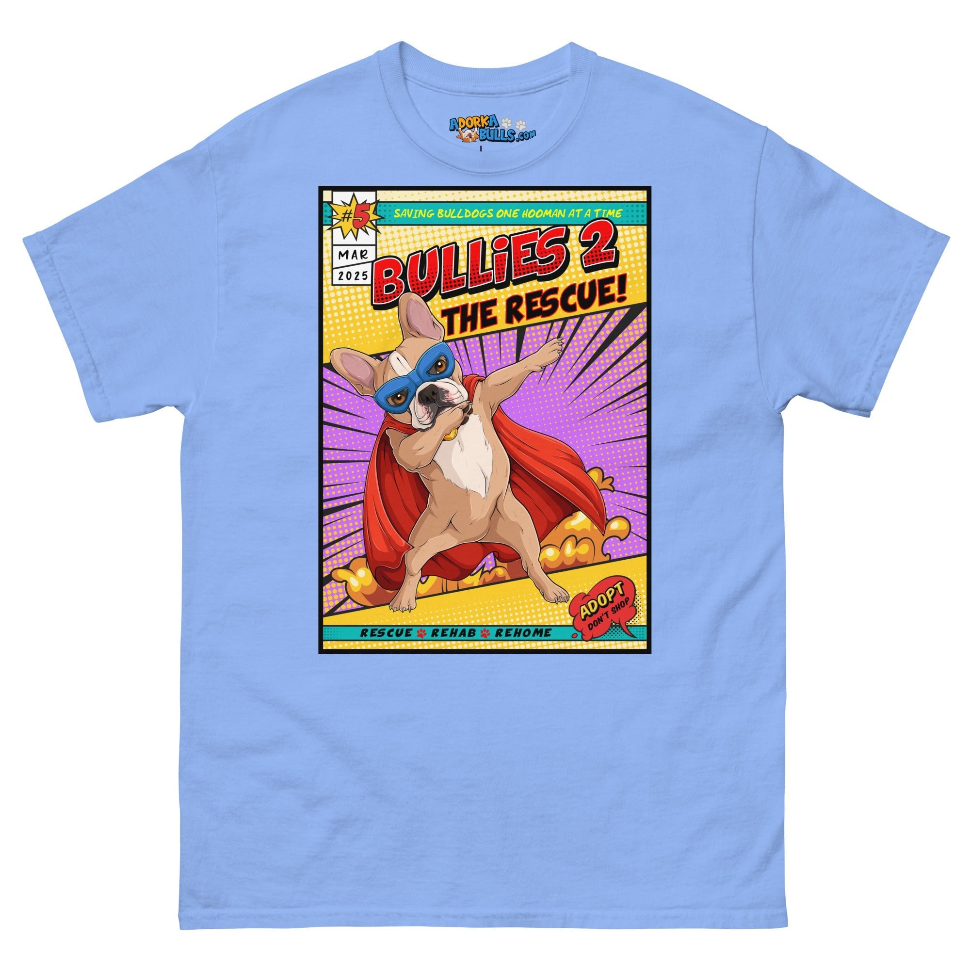 Dabbing Frenchie Superhero Comic Men&