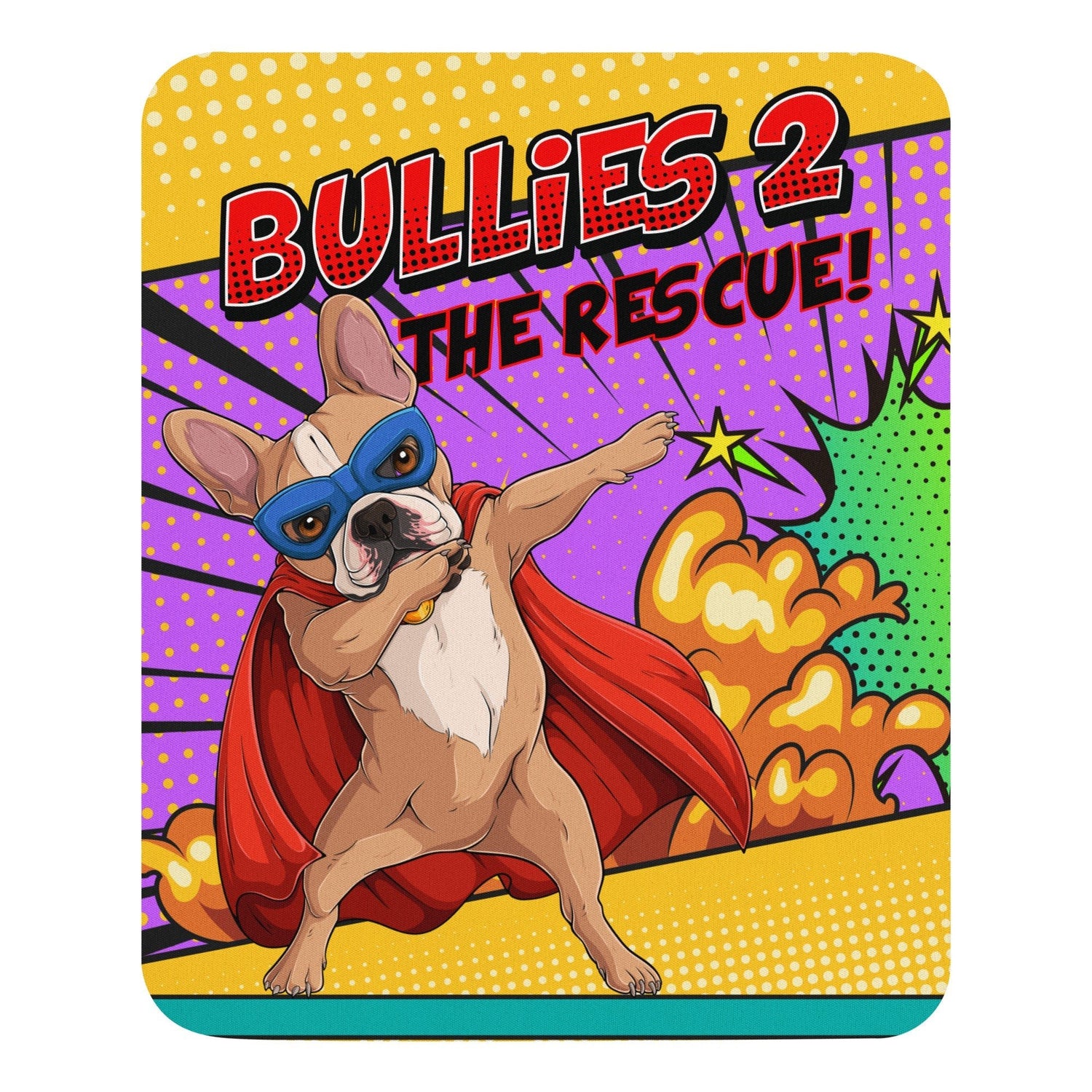 Dabbing Frenchie Superhero Mouse Pad