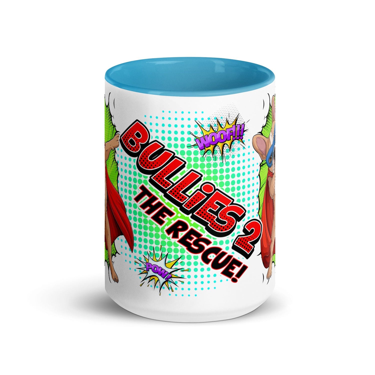 Dabbing Frenchie Superhero Mug with Color Inside