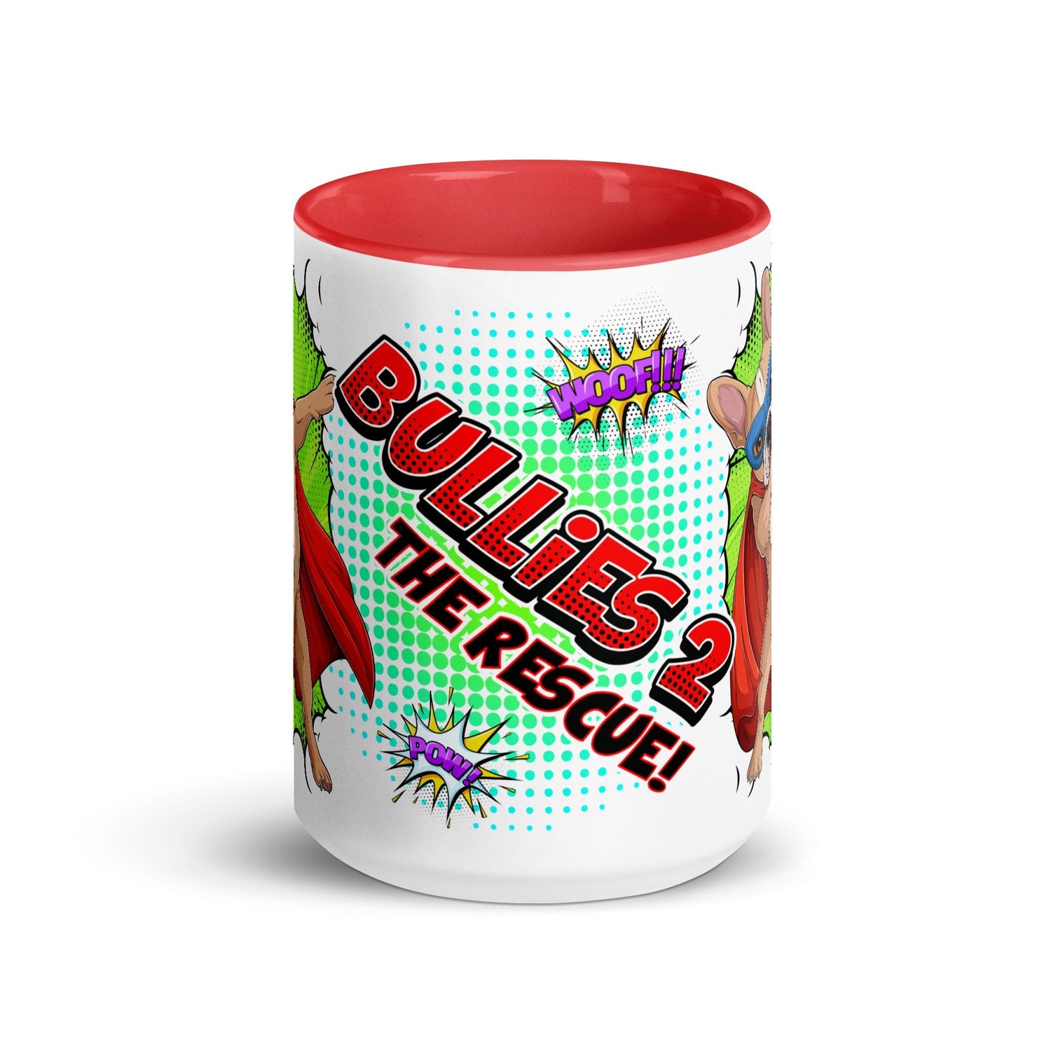 Dabbing Frenchie Superhero Mug with Color Inside