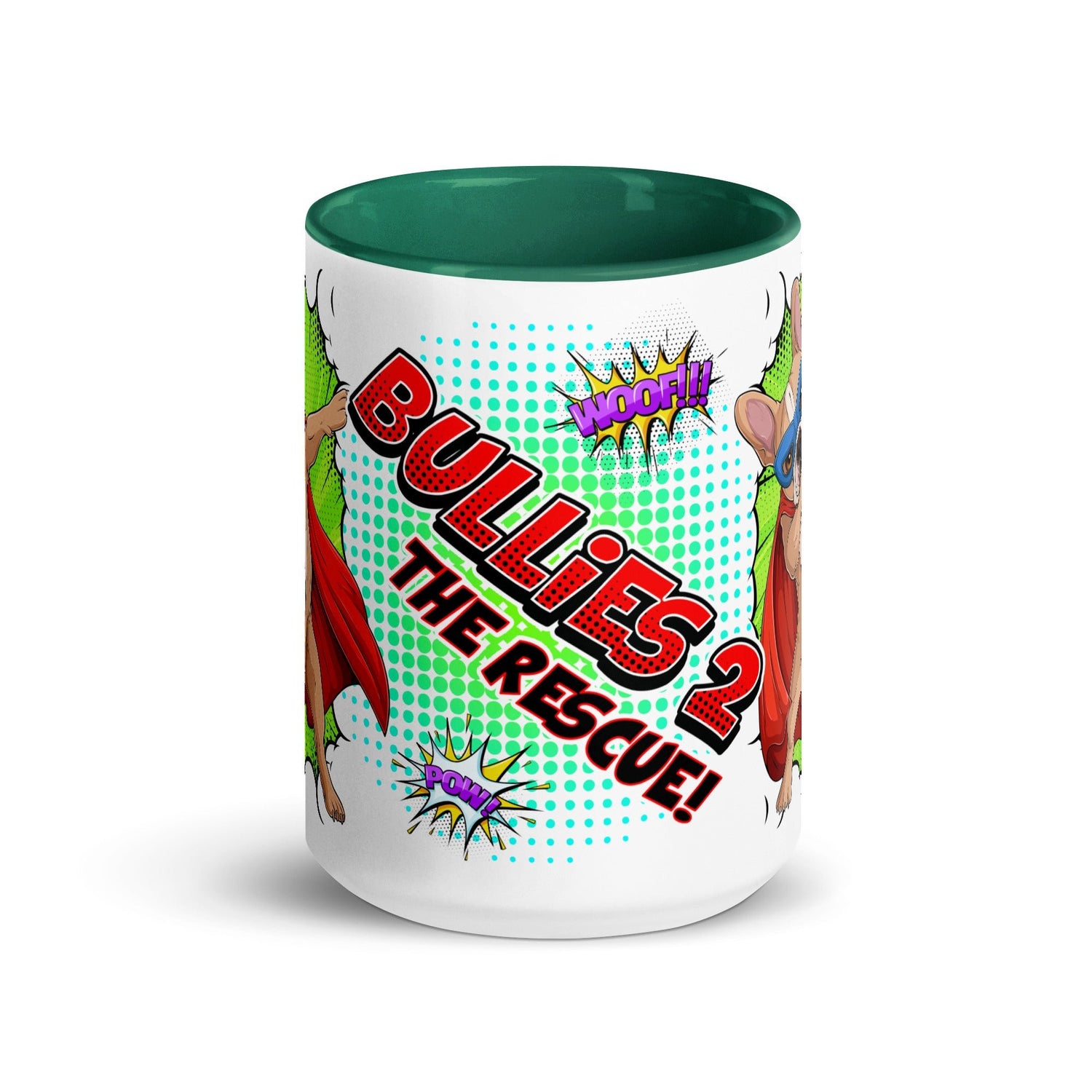 Dabbing Frenchie Superhero Mug with Color Inside