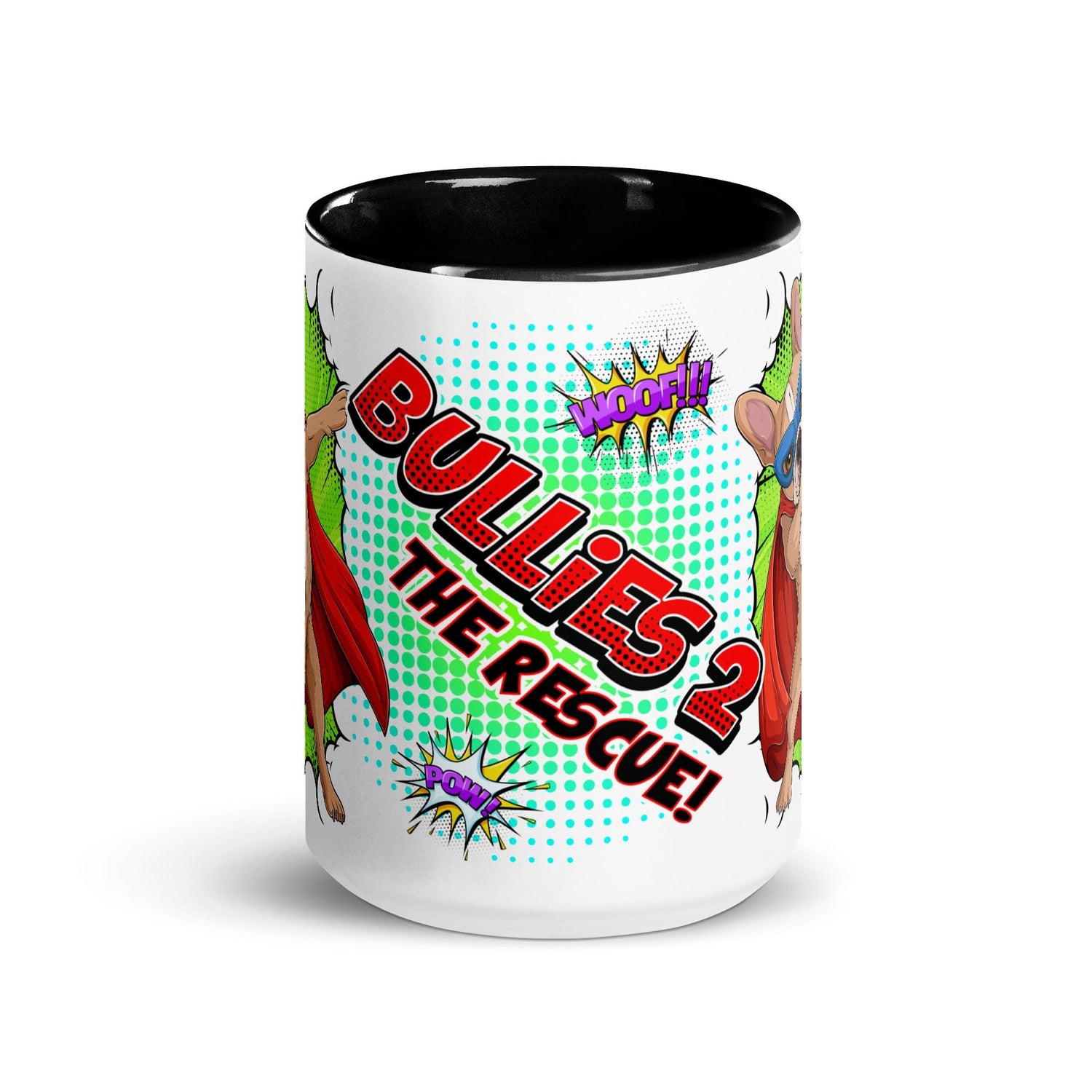 Dabbing Frenchie Superhero Mug with Color Inside