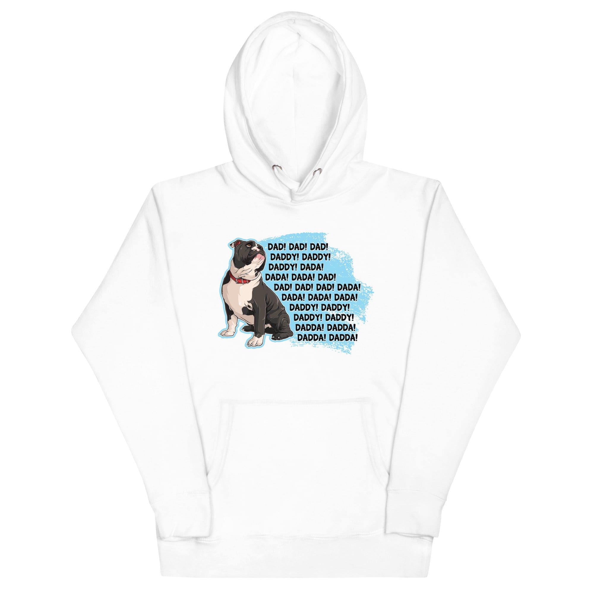 "Dad Daddy Dada" English Bulldog Unisex Hoodie | B&W Colored