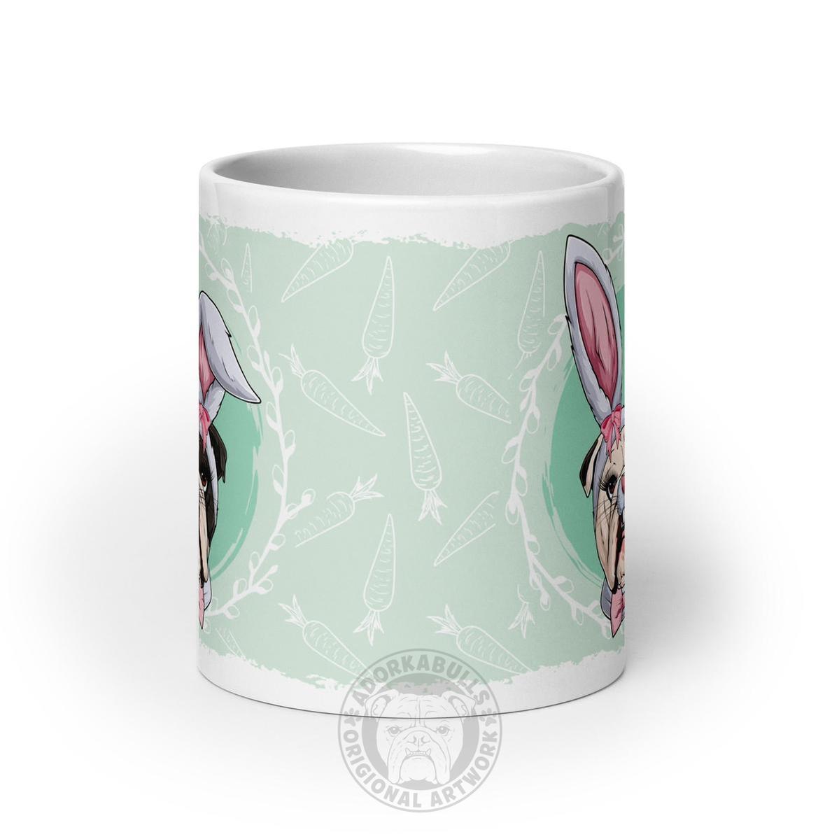 Female Easter Bulldog Mug (20oz) | B&W Colored