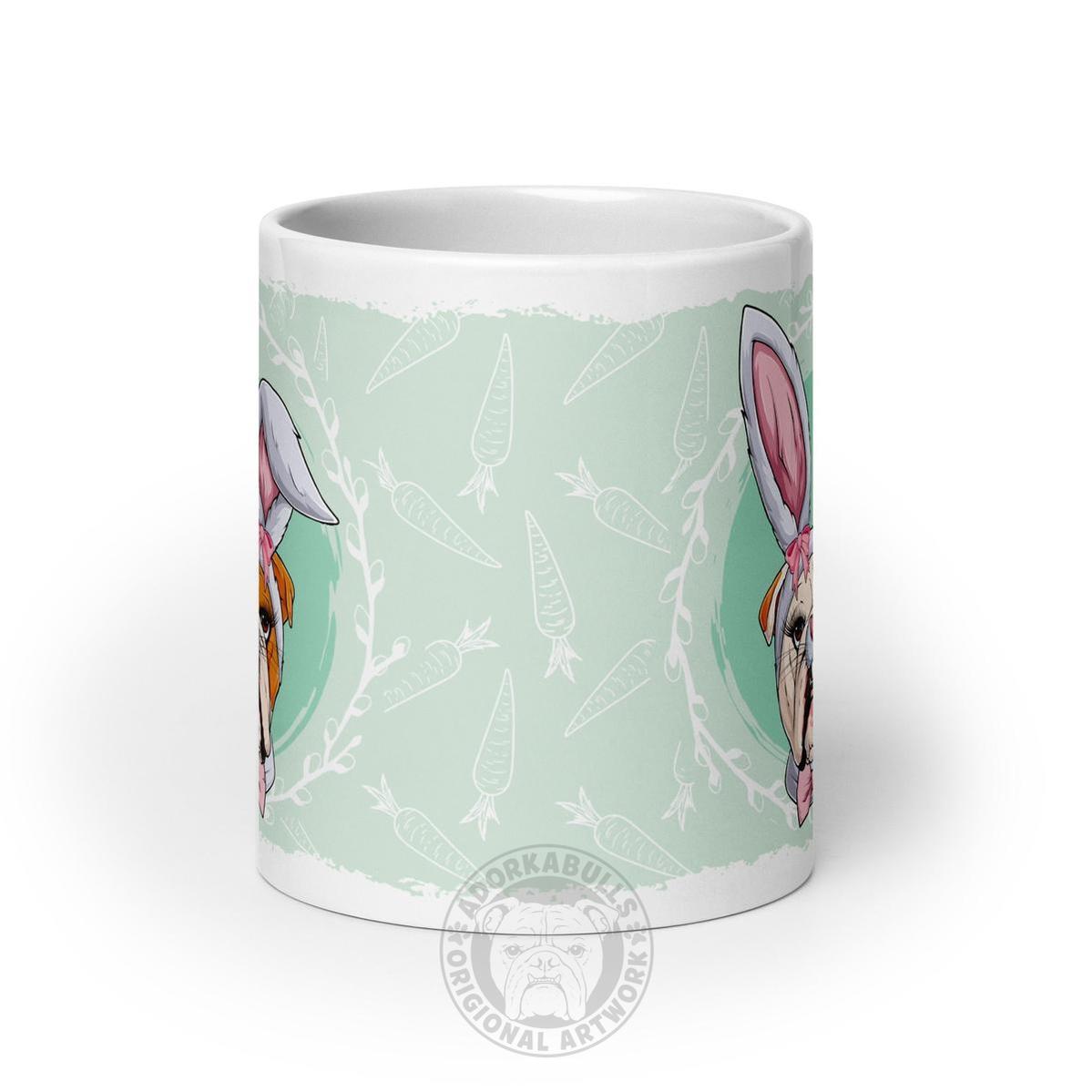 Female Easter Bulldog Mug (20oz) | Red & White Colored