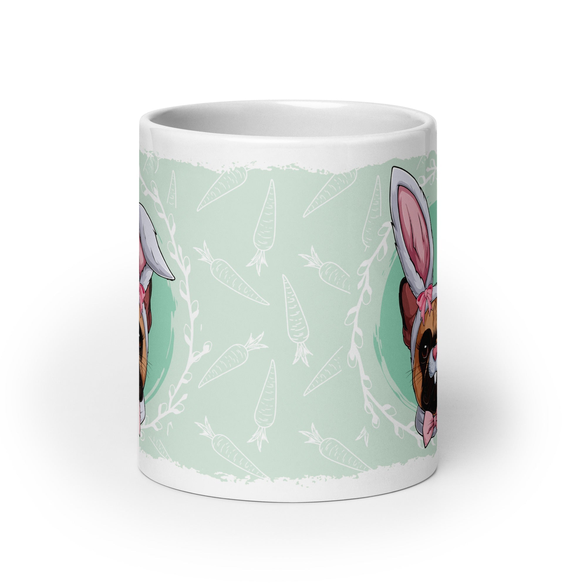 Female Easter Frenchie Mug (20oz) | Fawn & White Colored