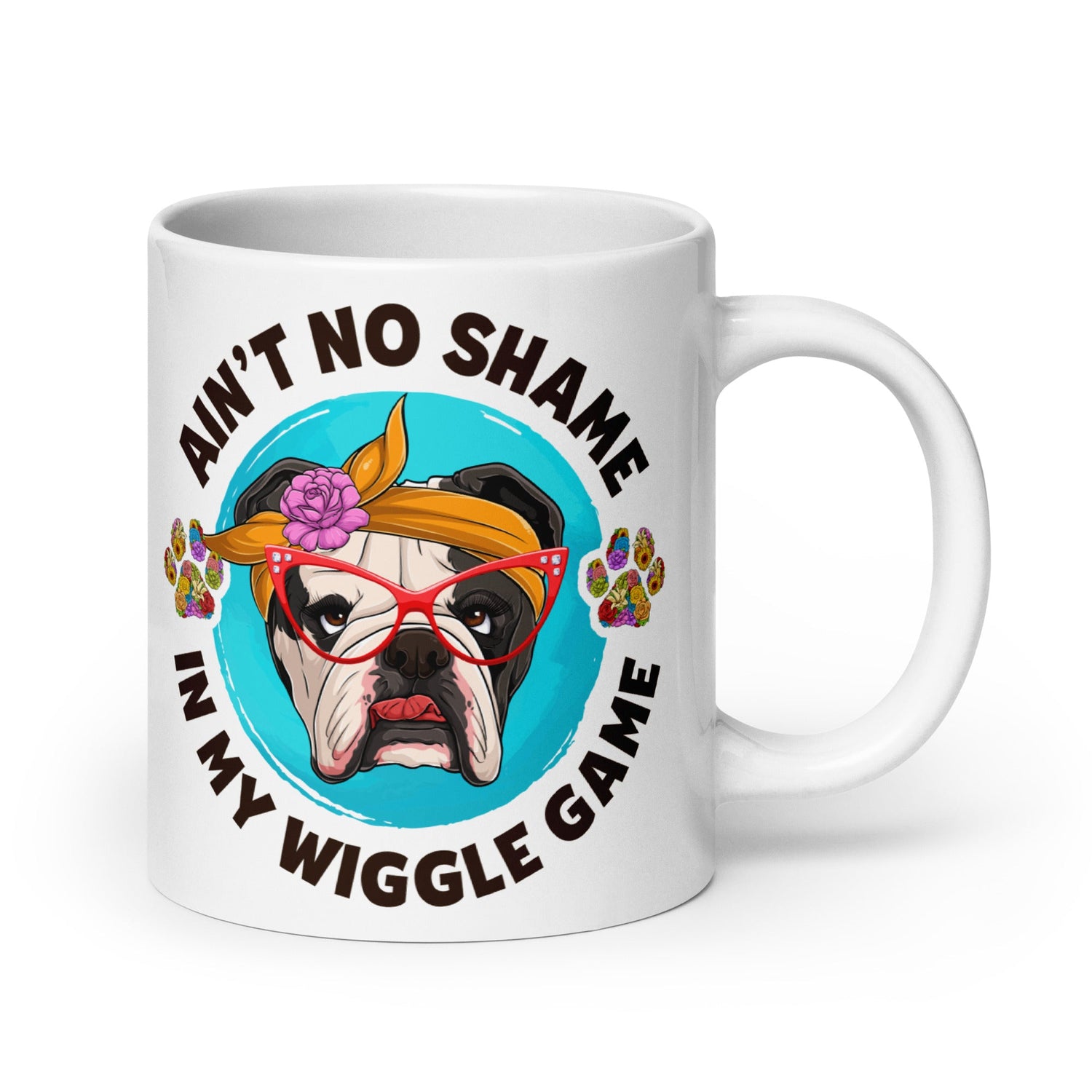 Female English Bulldog Wiggle Game Mug