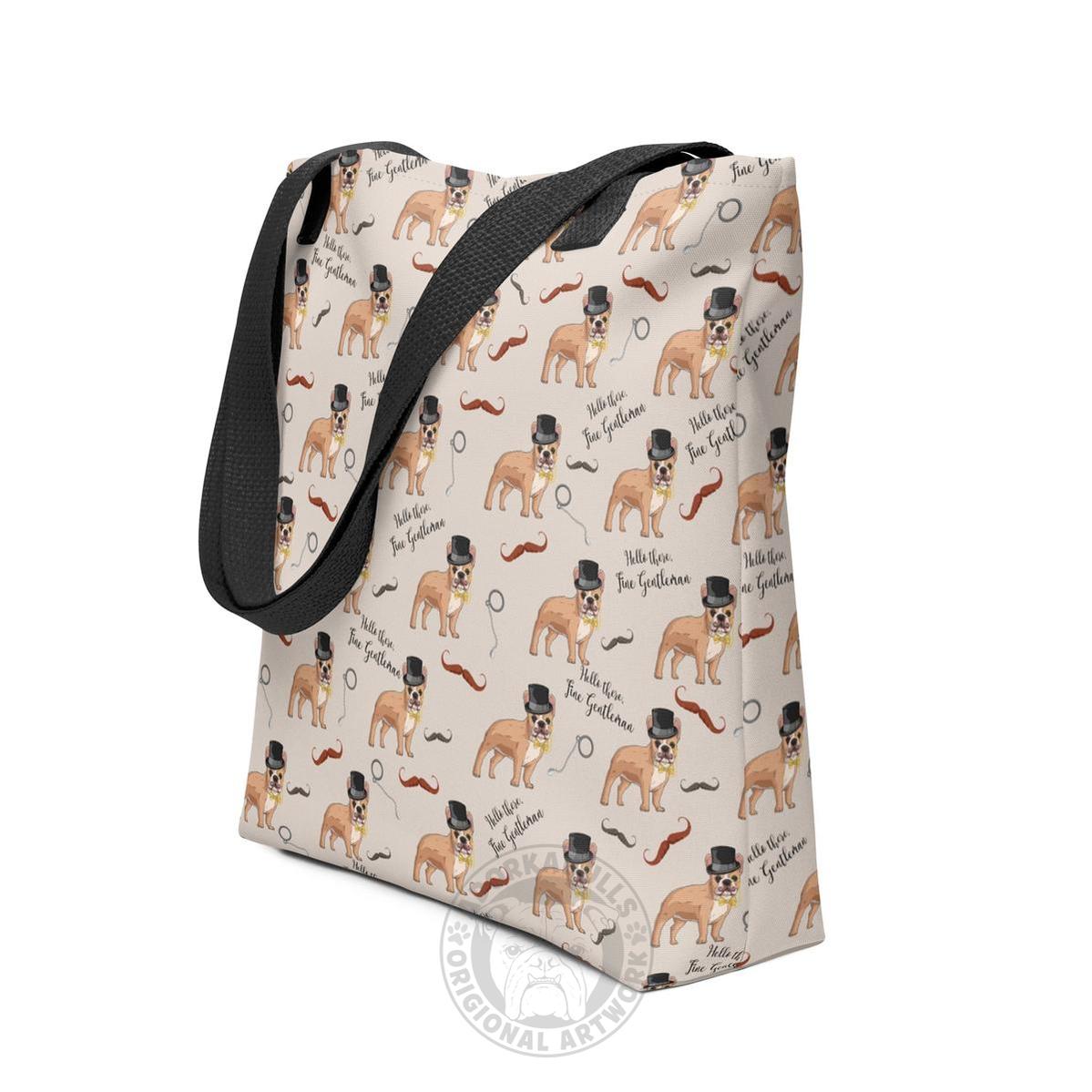 "Fine Gentleman" French Bulldog Tote Bag