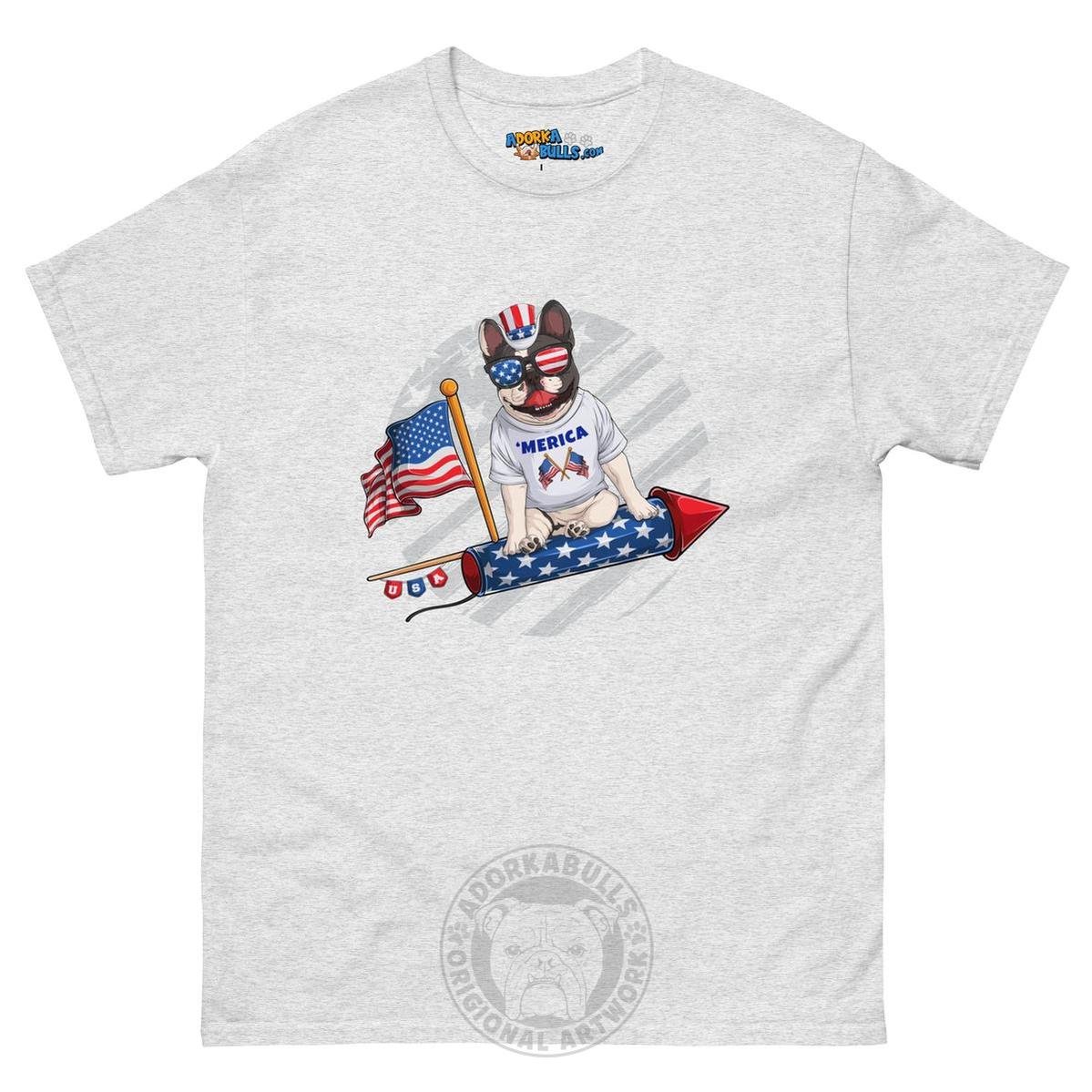 Frenchie Riding Firework Men&