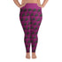 "Frenchies For Life" Purple Plus Size Leggings | Black & White Colored