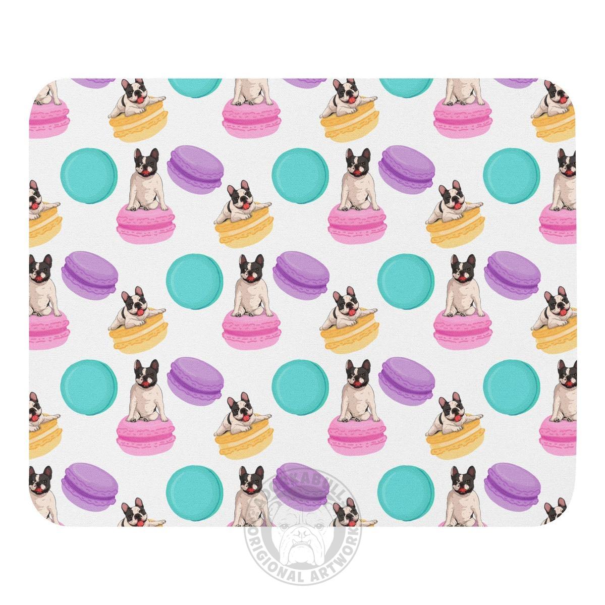 Frenchies & Macaroons Mouse Pad | Fawn & White Colored