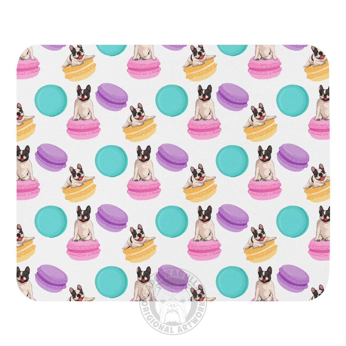 Frenchies & Macaroons Mouse Pad | Fawn & White Colored