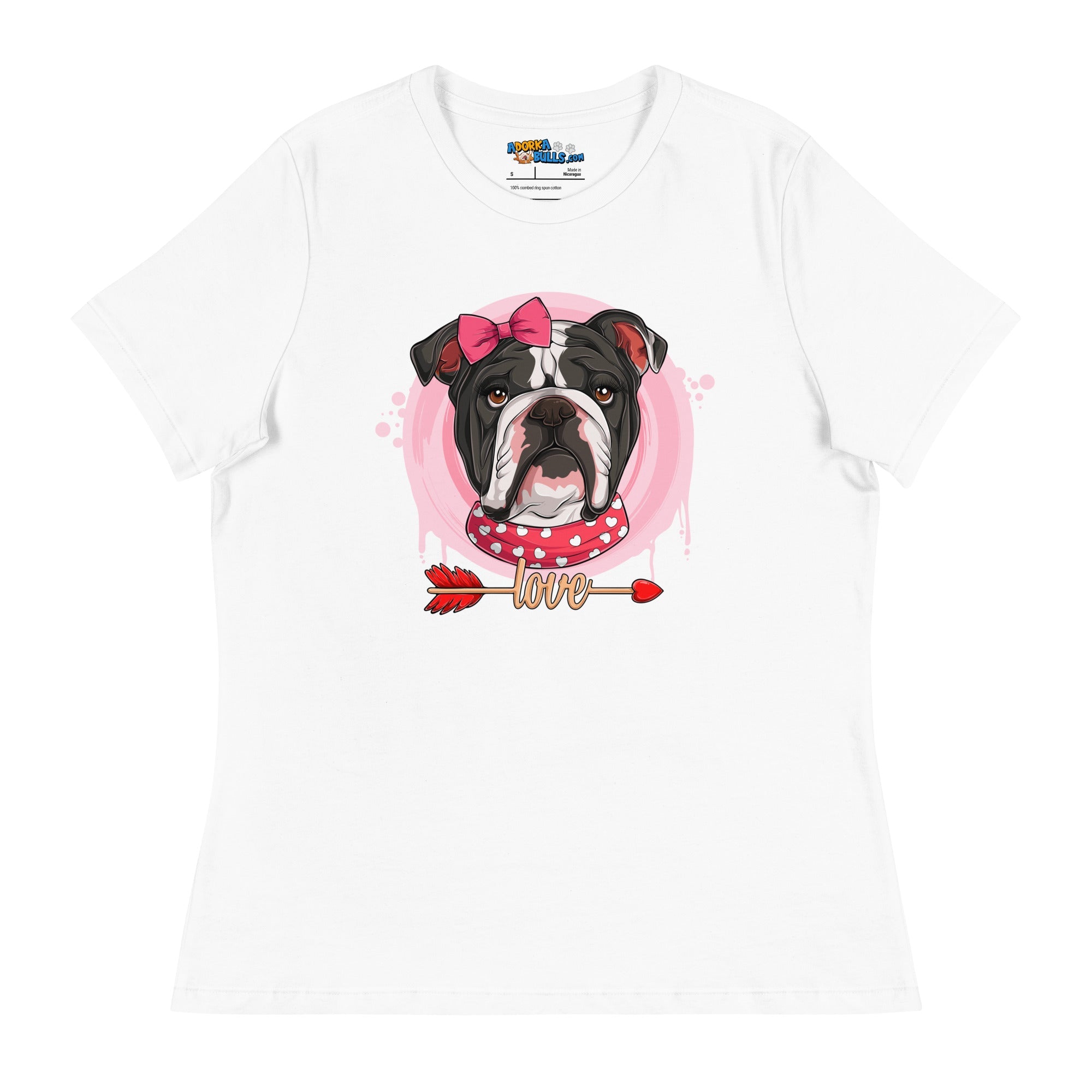 Gorgeous Black & White Colored Female English Bulldog Valentine&