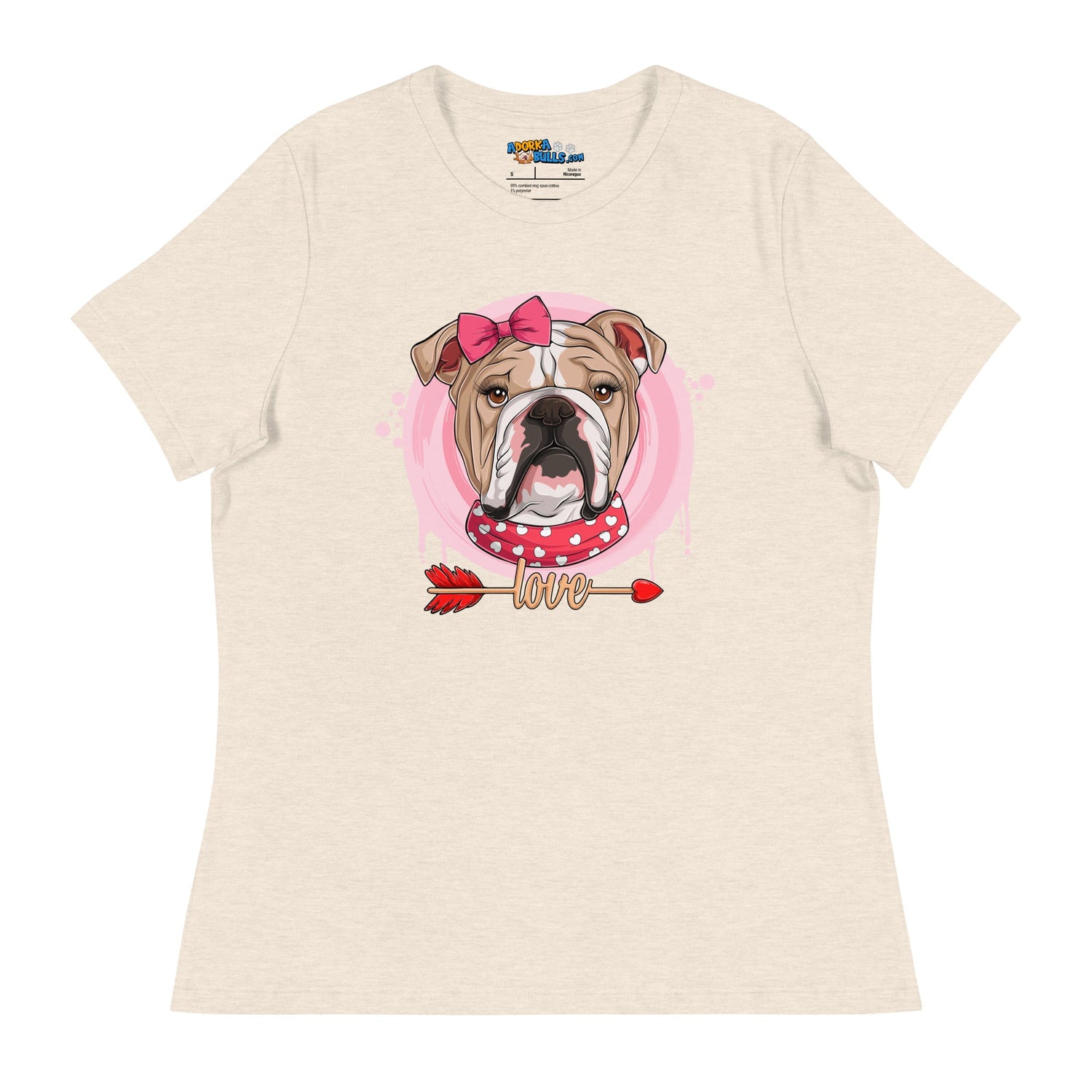 Gorgeous Fawn & White Colored Female English Bulldog Valentine&