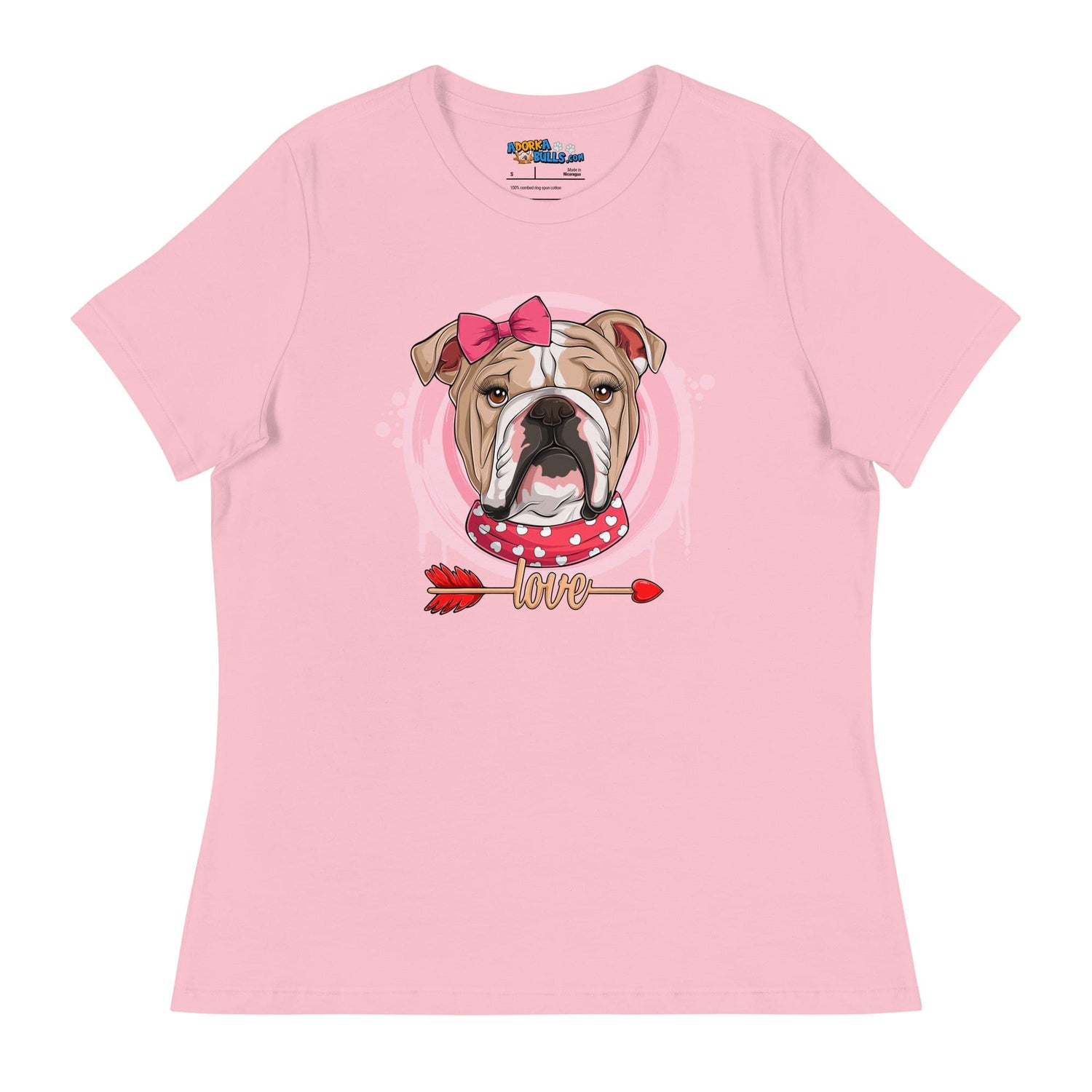 Gorgeous Fawn & White Colored Female English Bulldog Valentine&