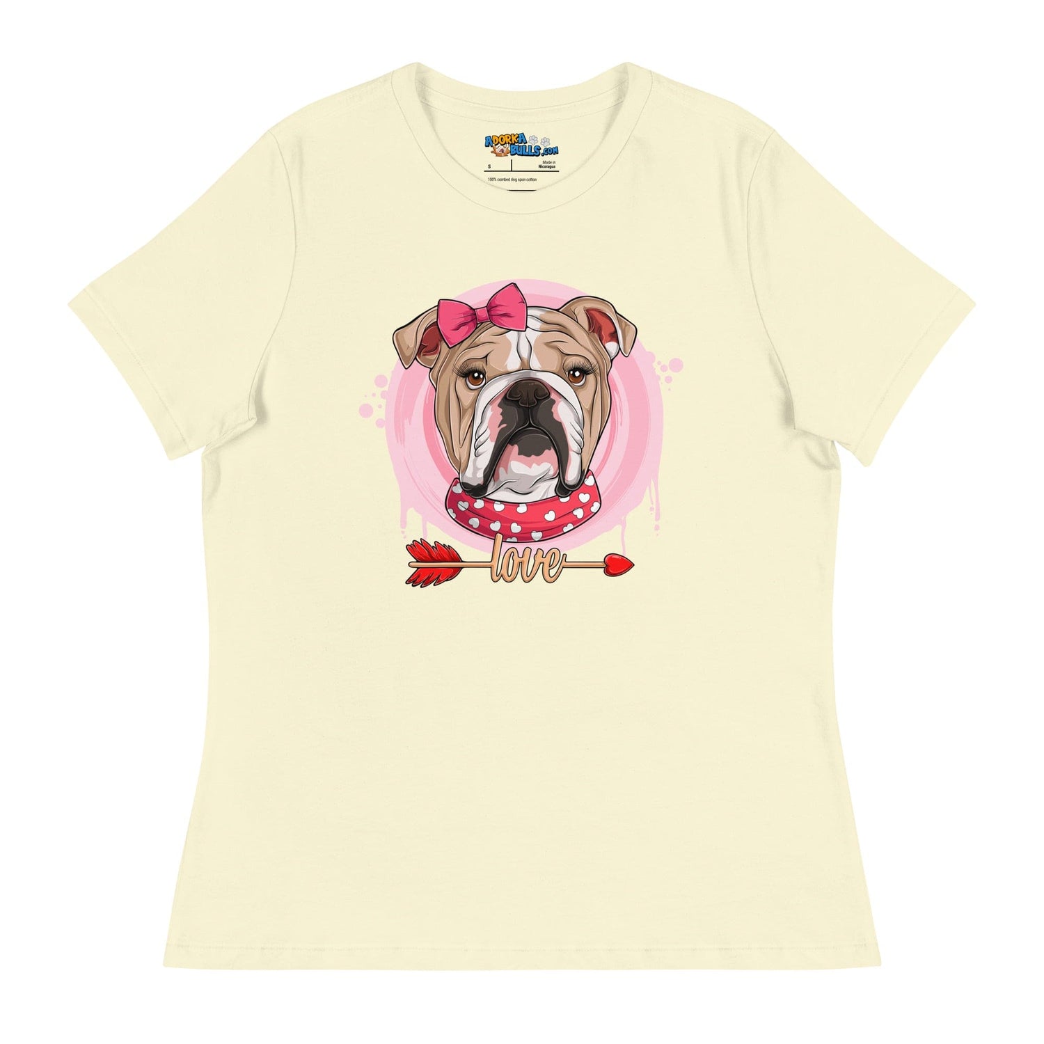 Gorgeous Fawn & White Colored Female English Bulldog Valentine&