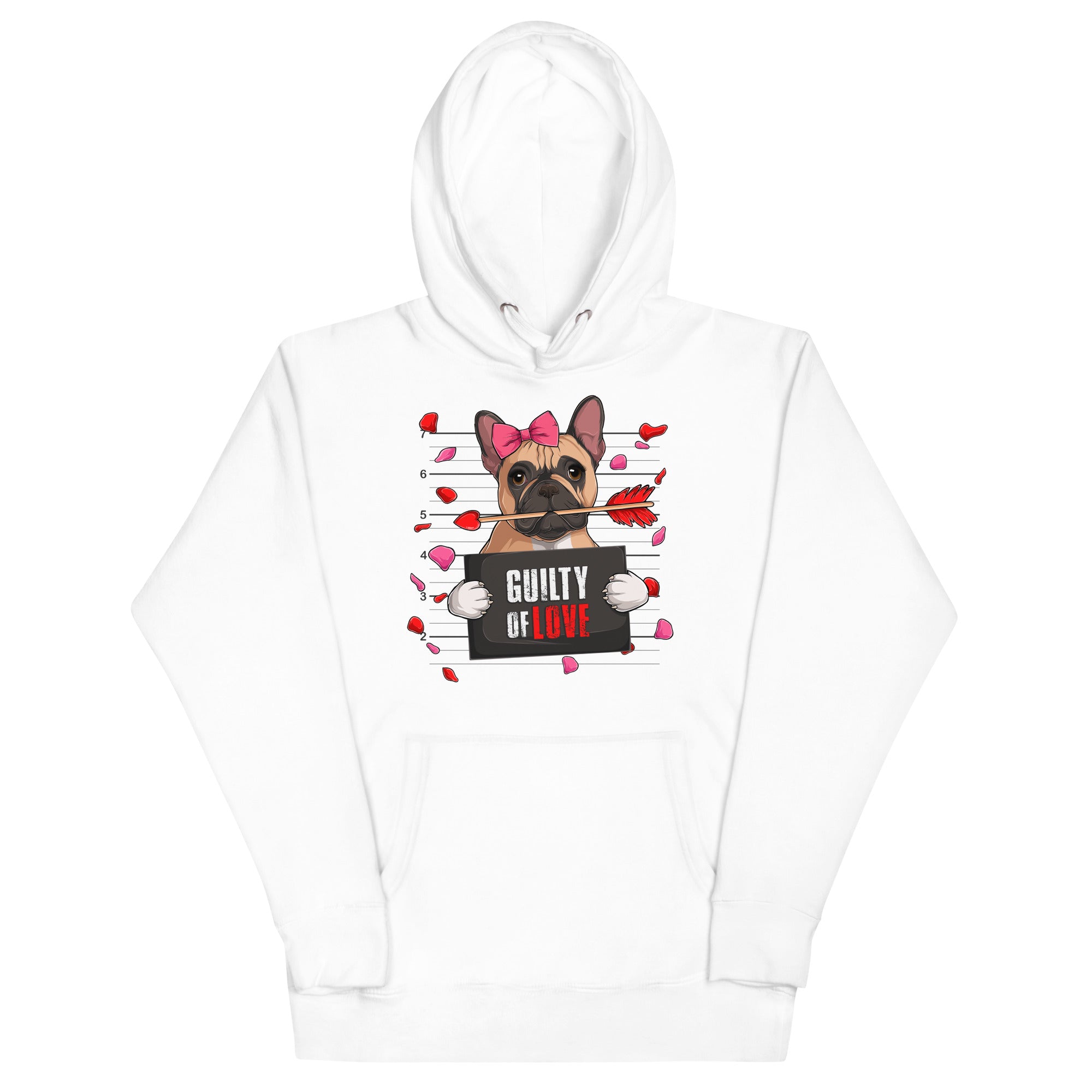 Gorgeous Fawn & White Colored Female French Bulldog Guilty of Love Unisex Hoodie