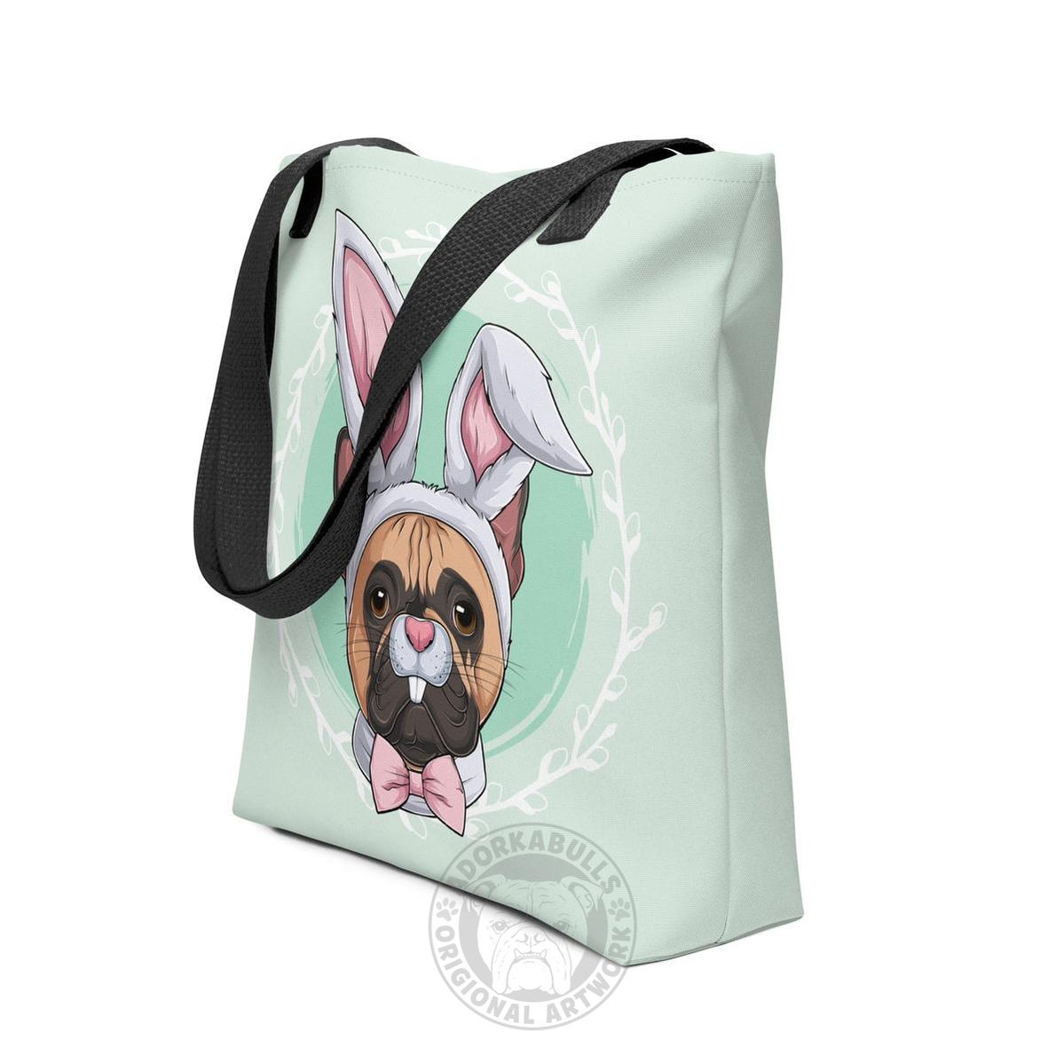 Green Easter Bunny Tote Bag