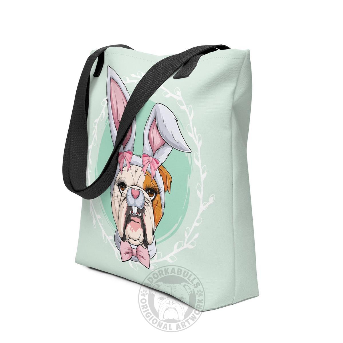 Green Easter Bunny Tote Bag