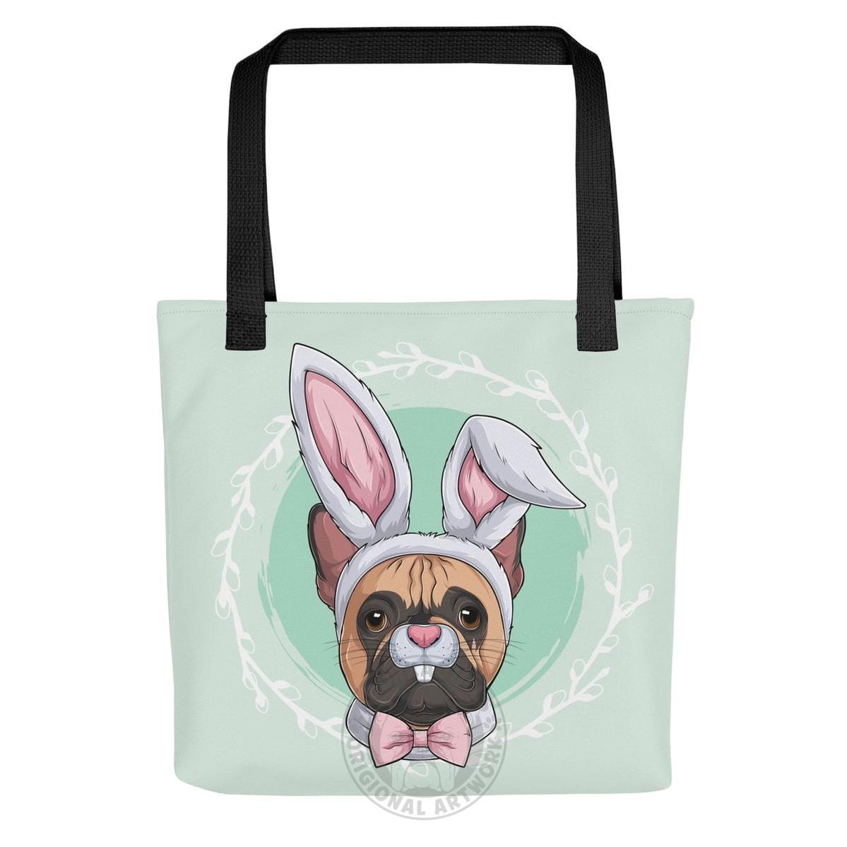 Green Easter Bunny Tote Bag