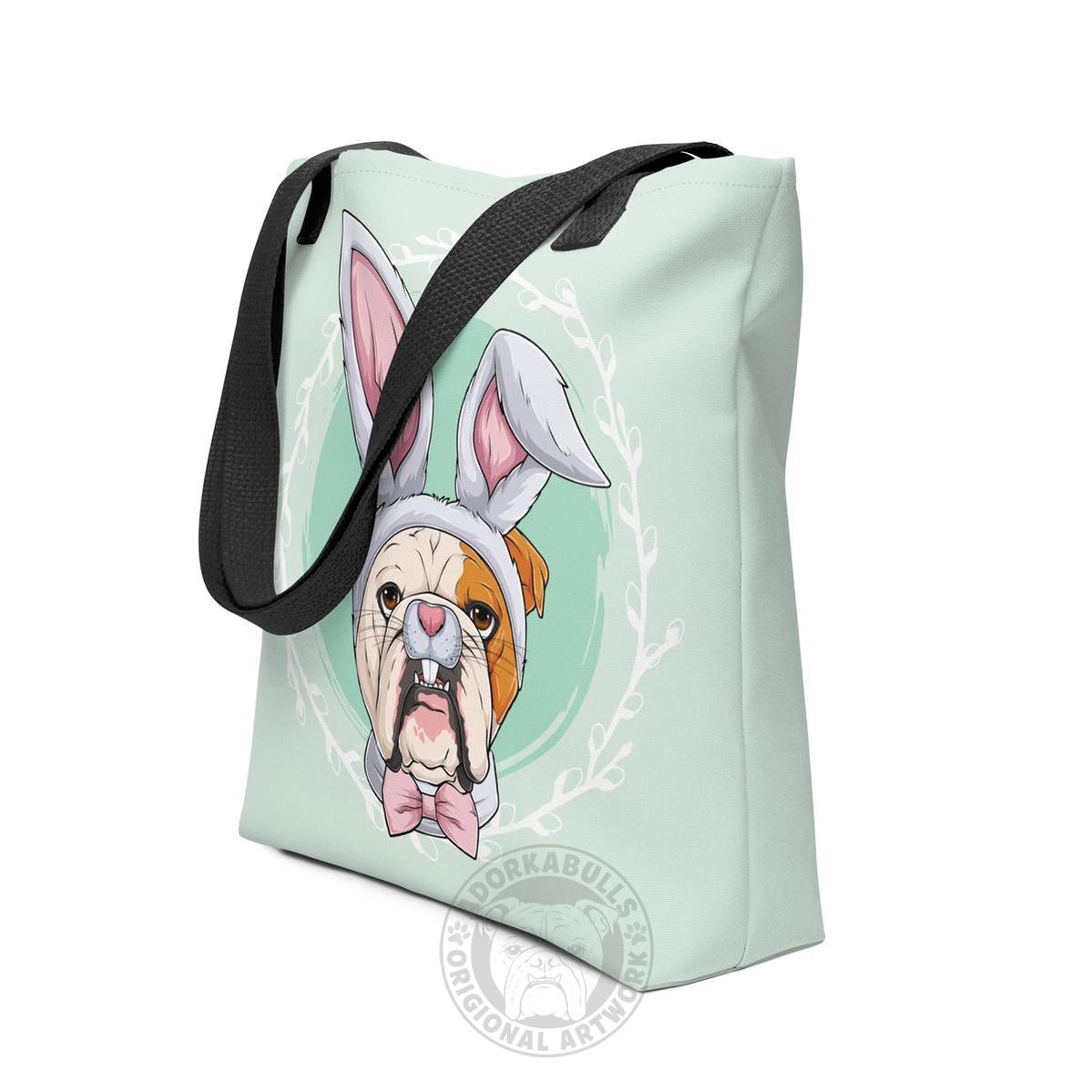 Green Easter Bunny Tote Bag