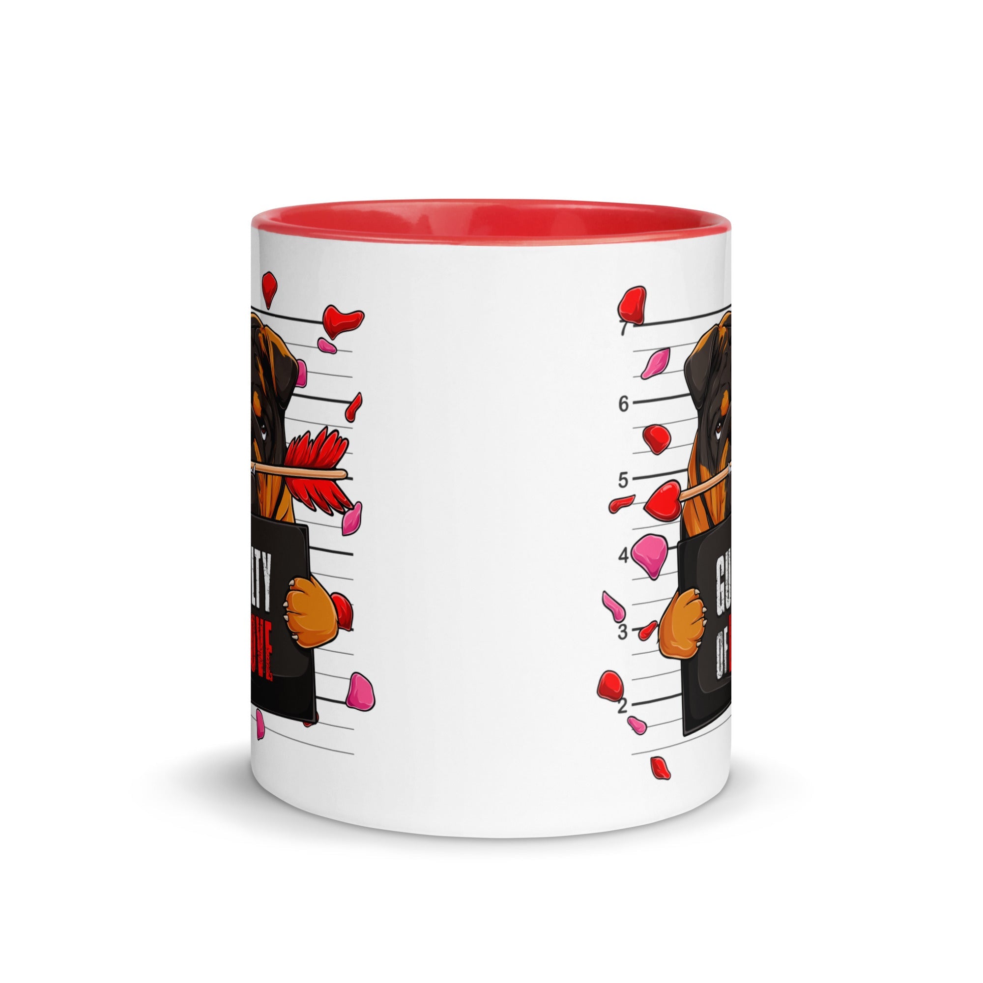 "Guilty of Love" English Bulldog Mug | Tri Colored Male