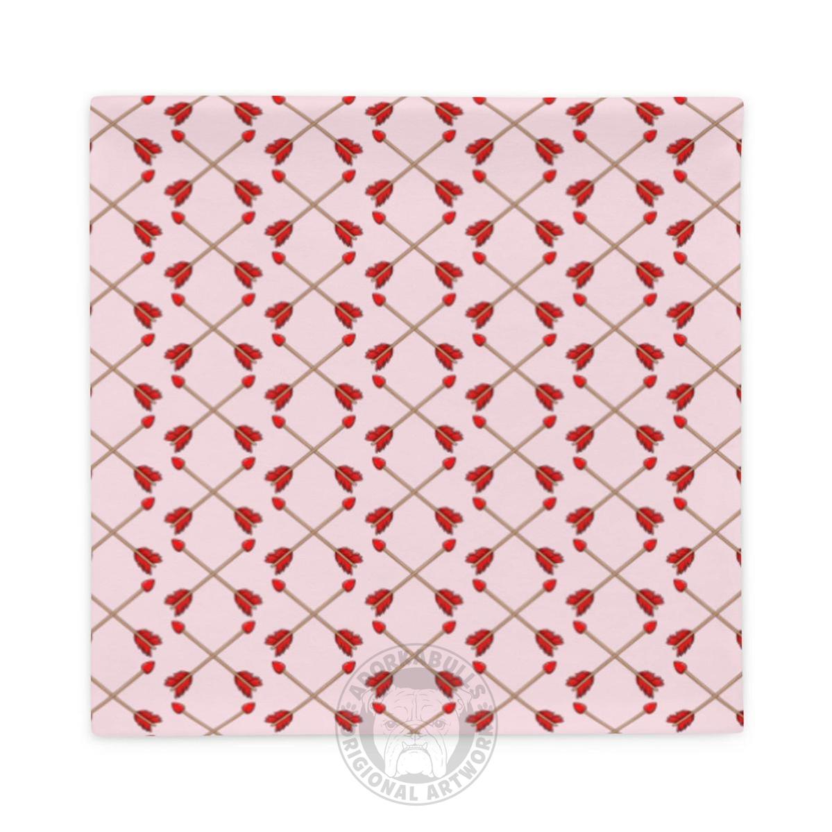 "Guilty of Love" English Bulldog Pillow Case | Red & White Colored Female