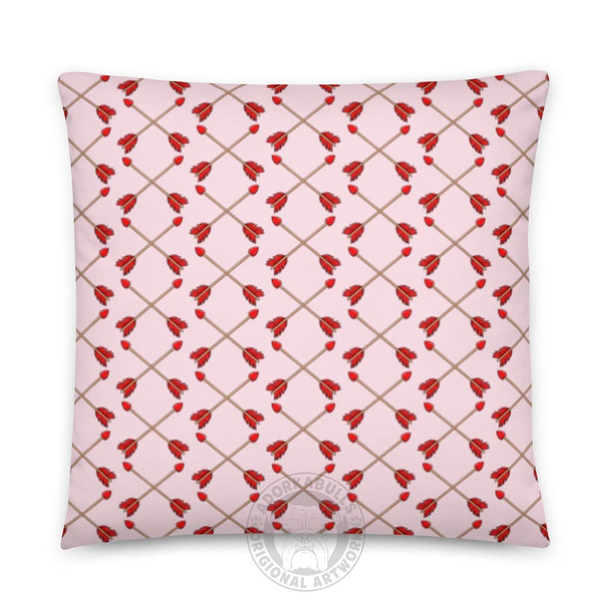 "Guilty of Love" English Bulldog Throw Pillow | B&W Colored Male