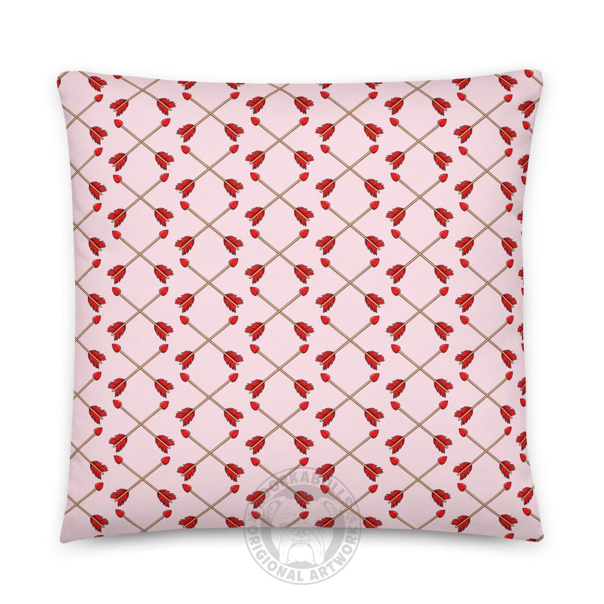 "Guilty of Love" English Bulldog Throw Pillow | Fawn & White Colored Female