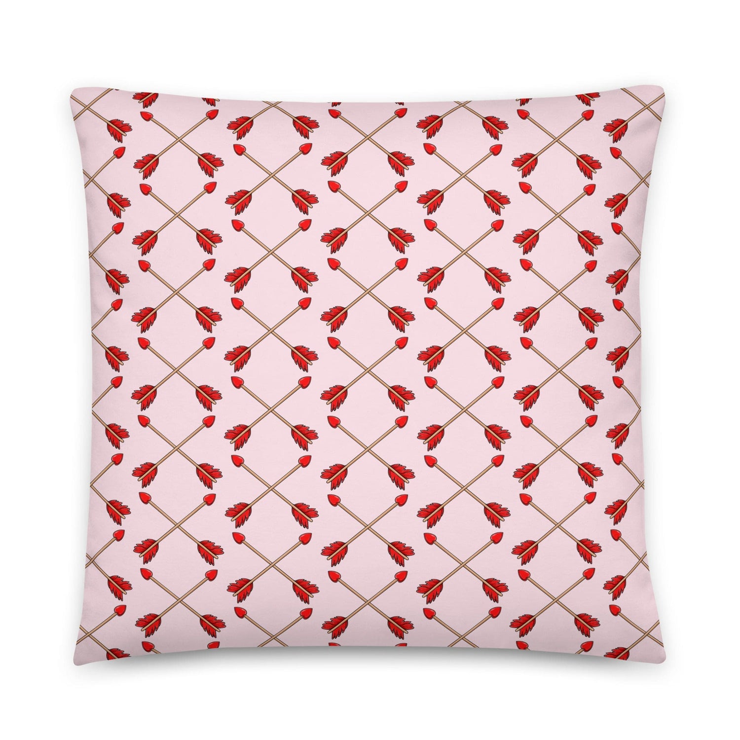 "Guilty of Love" English Bulldog Throw Pillow | Red & White Colored Female