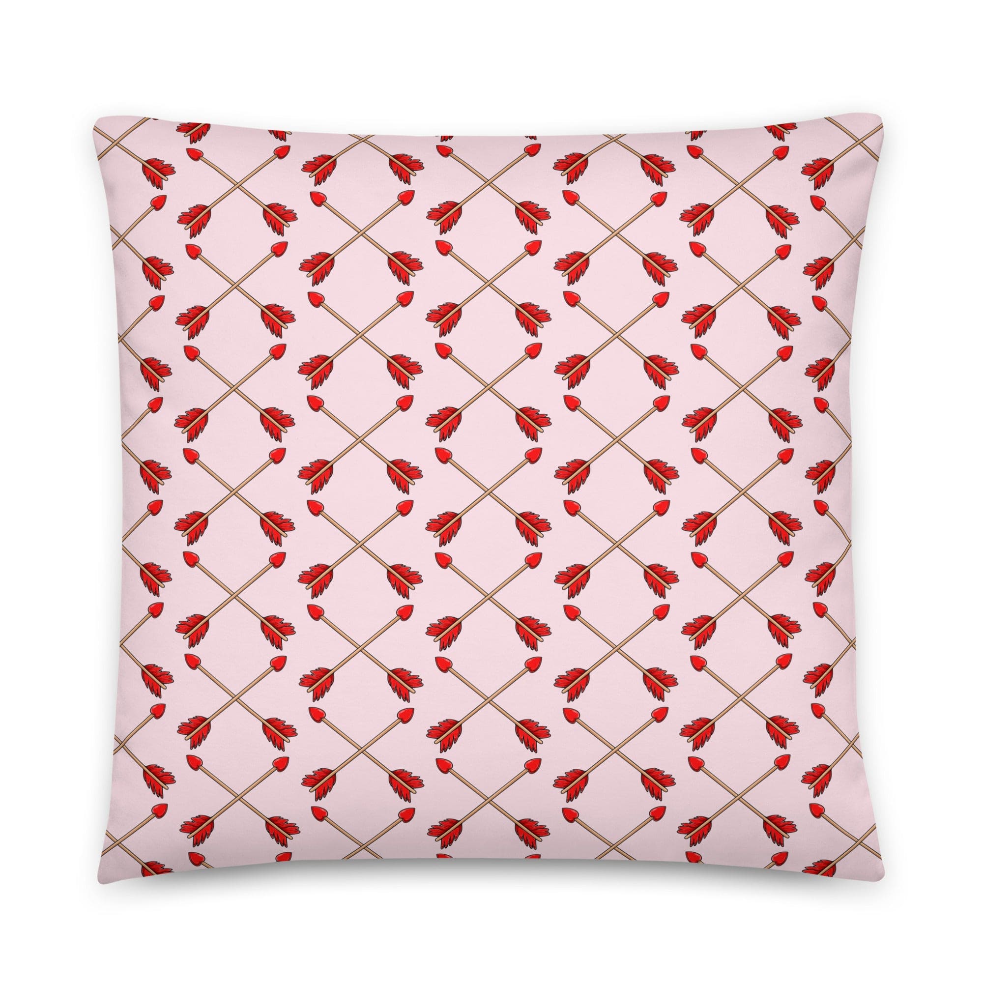 "Guilty of Love" English Bulldog Throw Pillow | Red & White Colored Female
